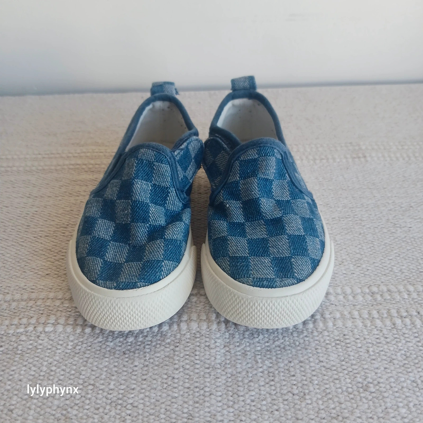 Baskets slip-on Kiabi à damier bleu – – Kiabi – taille 25 2