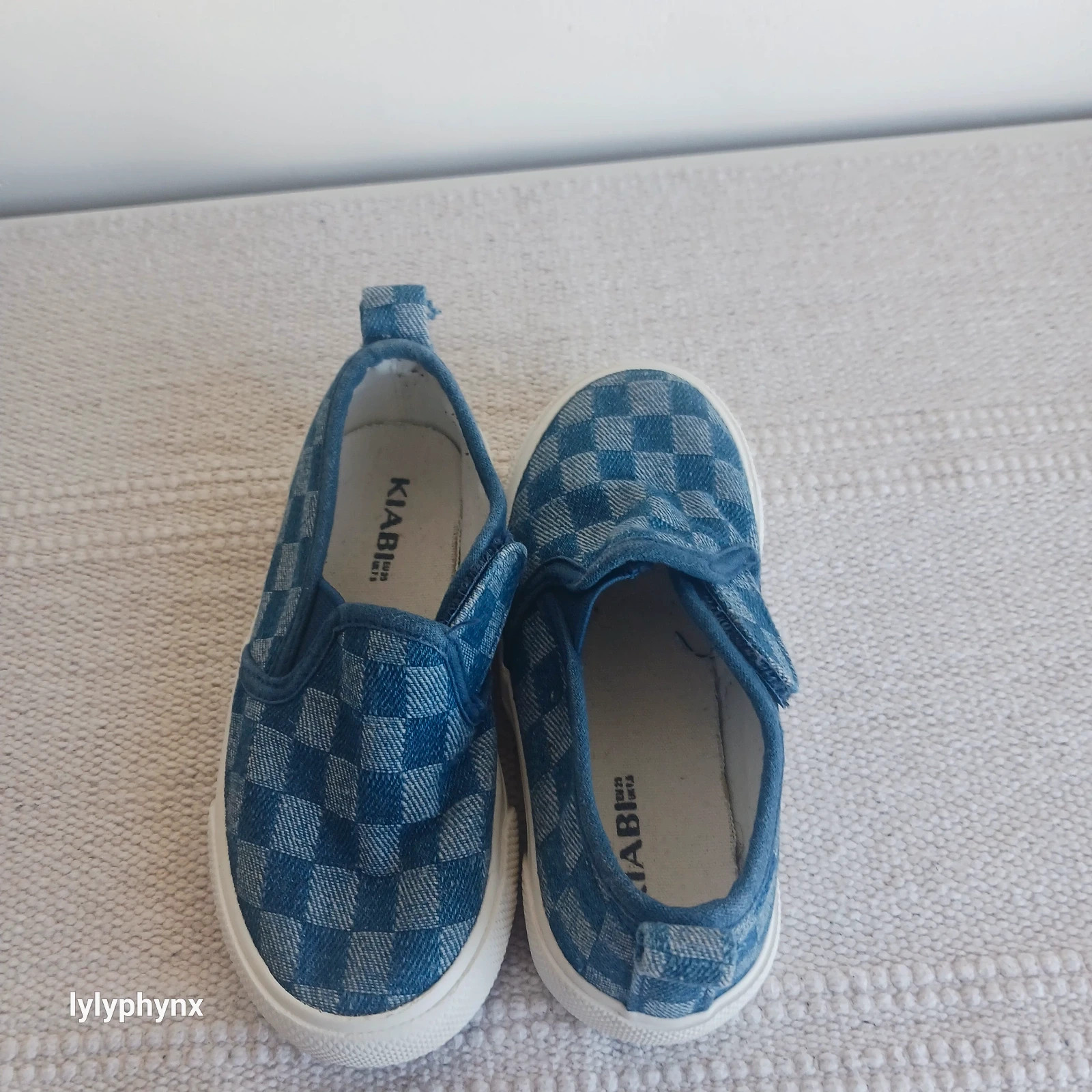 Baskets slip-on Kiabi à damier bleu – – Kiabi – taille 25 3