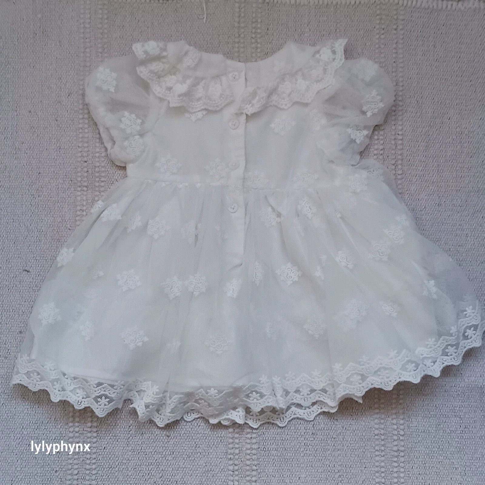 Robe de fête blanche bébé fille C&A 2-3M - Comme neuve – C&A – taille 1-3 mois / 56 cm 3