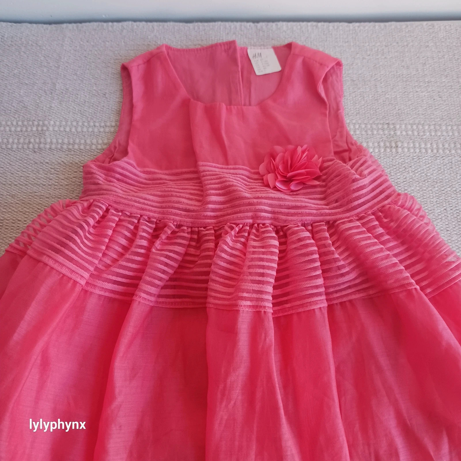 Robe bébé fille H&M rose fuchsia – 9/12 mois