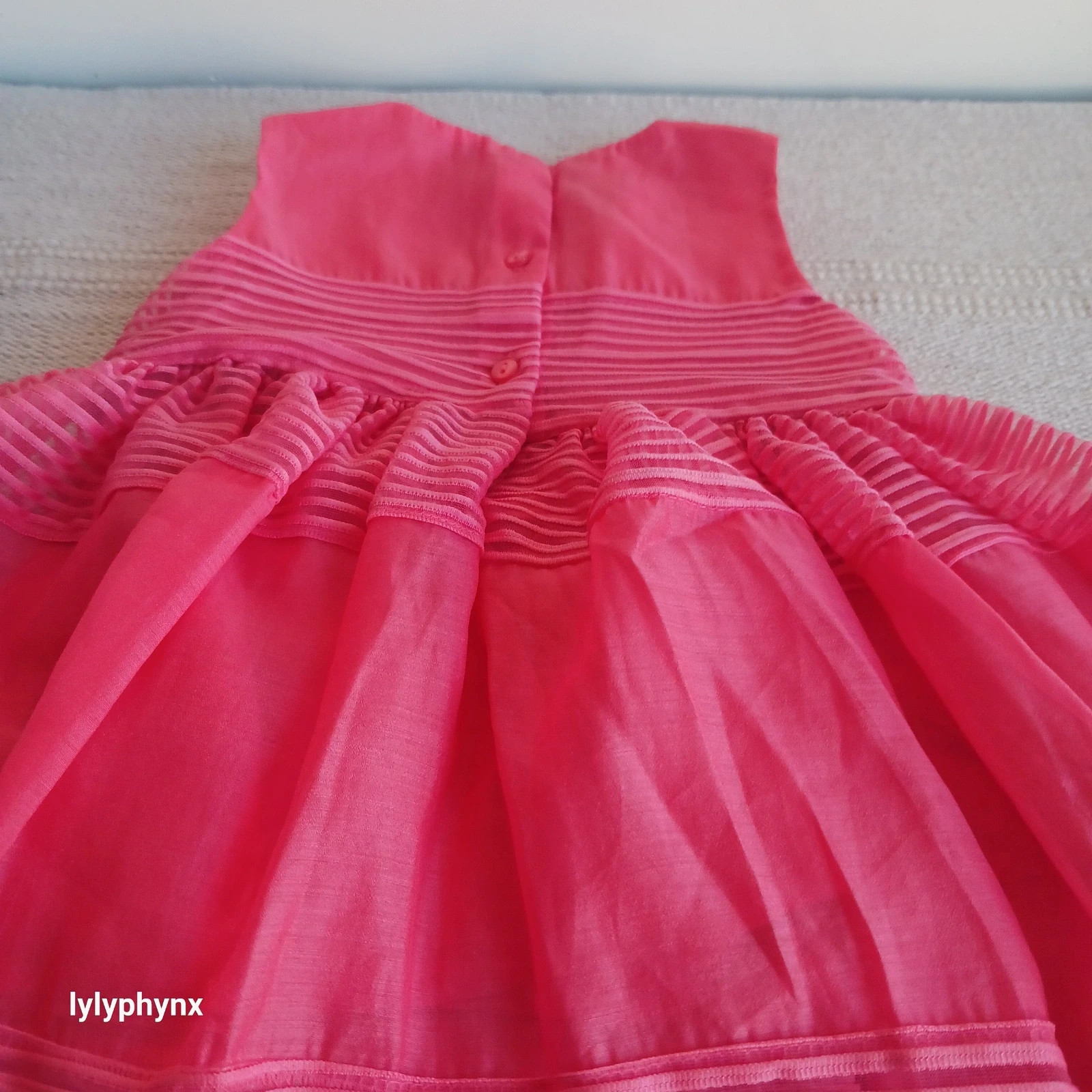 Robe bébé fille H&M rose fuchsia – 9/12 mois – H&M – taille 9-12 mois / 74 cm 2