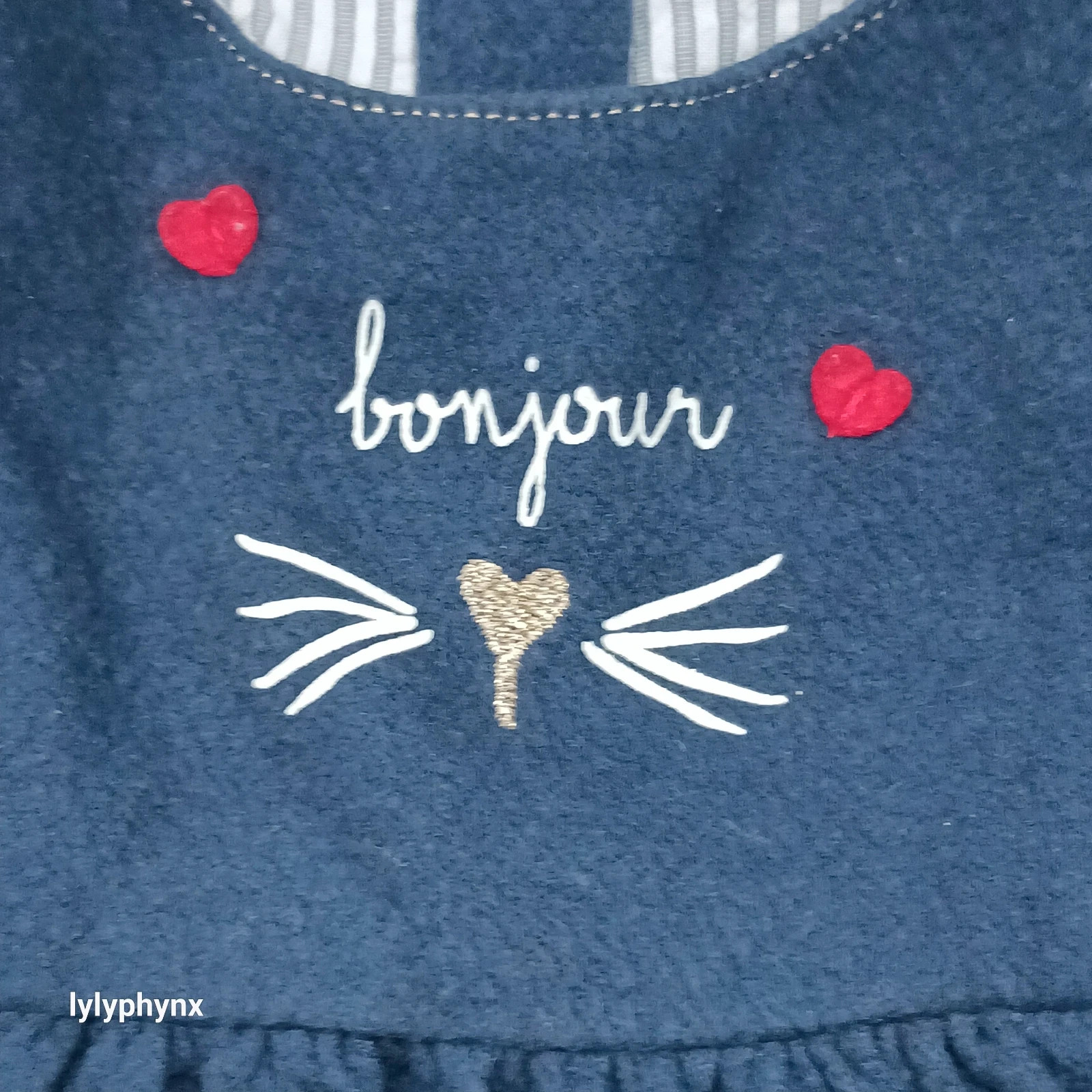 Robe à volants Orchestra bleue brodée chat - 6 mois) – Orchestra – taille 6-9 mois / 68 cm 2