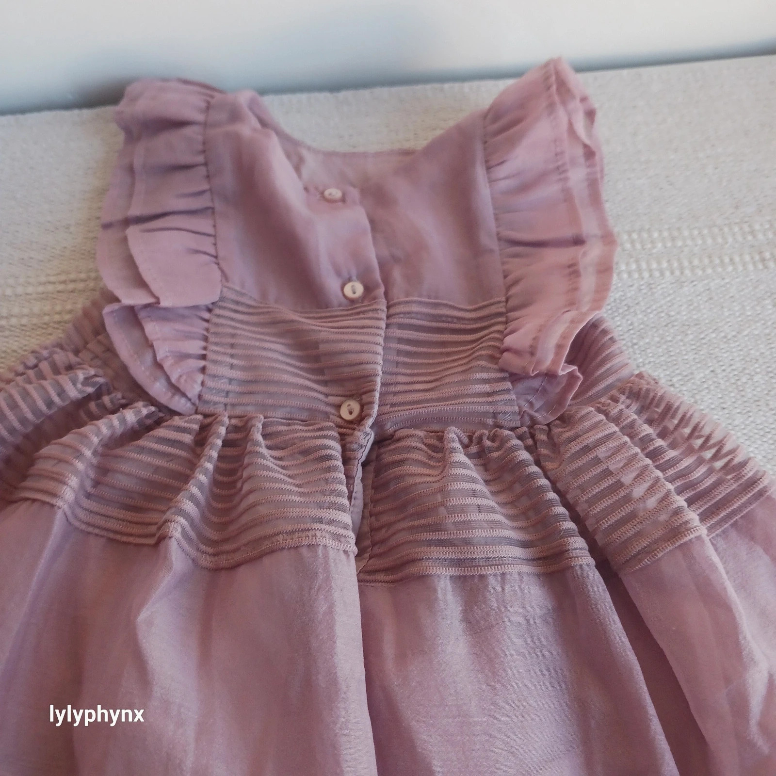 🌸 Robe bébé fille H&M rose poudré – taille 9-12 mois – H&M – taille 9-12 mois / 74 cm 3