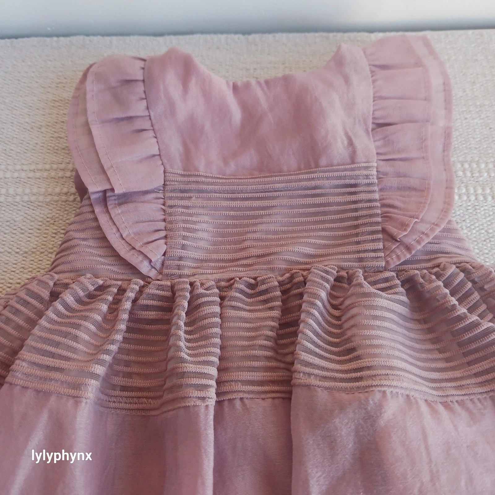 🌸 Robe bébé fille H&M rose poudré – taille 9-12 mois