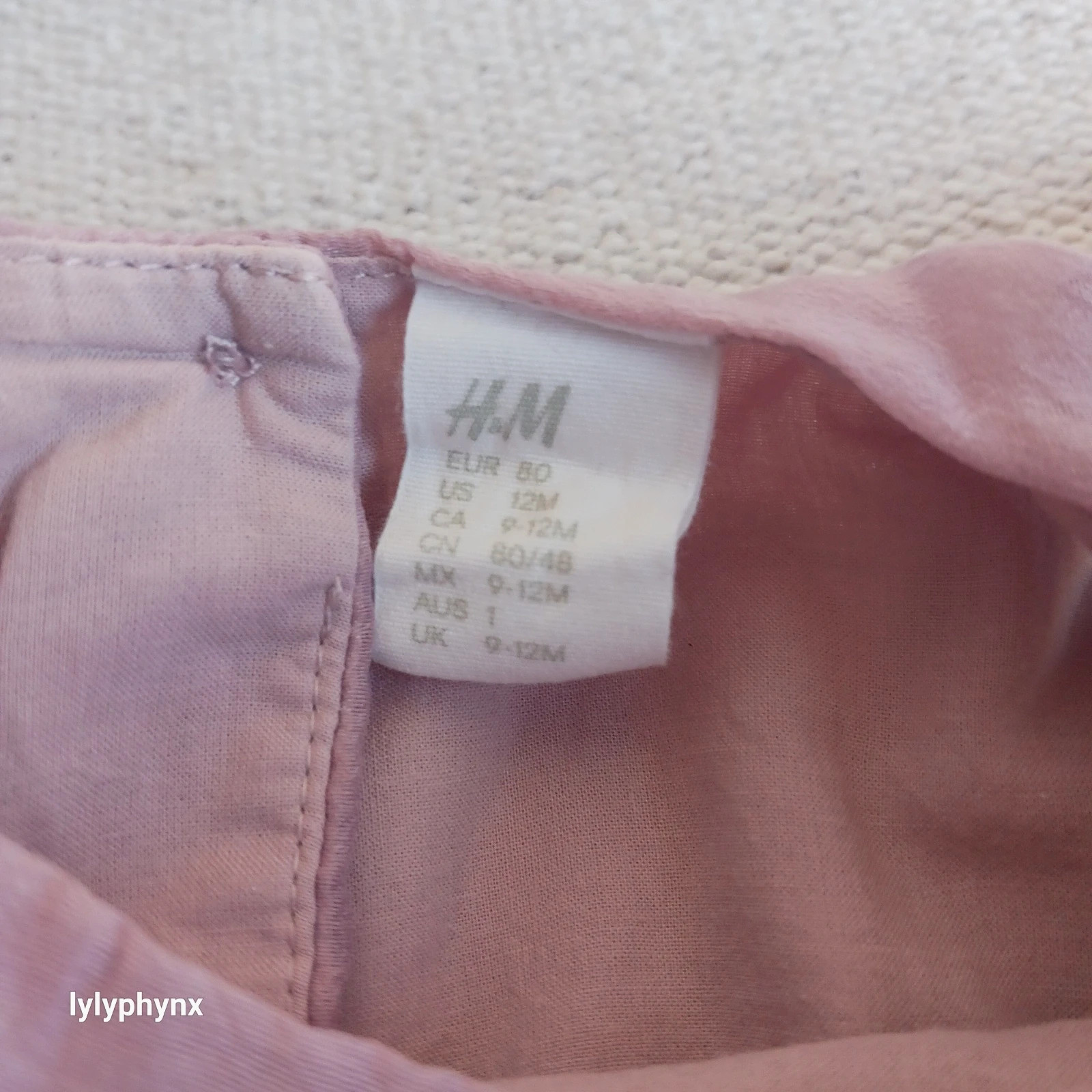 🌸 Robe bébé fille H&M rose poudré – taille 9-12 mois – H&M – taille 9-12 mois / 74 cm 4