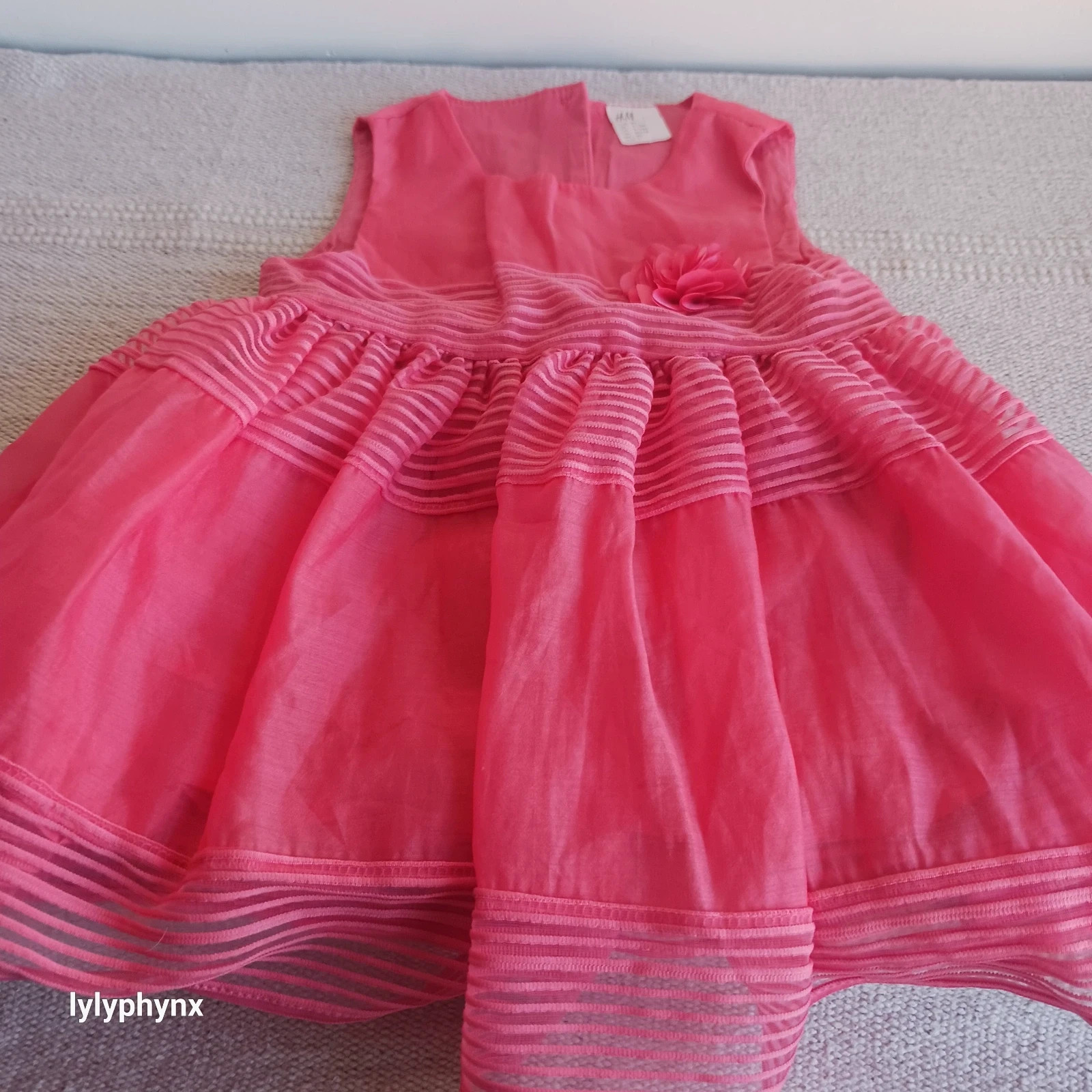 Robe bébé fille H&M rose fuchsia – 9/12 mois – H&M – taille 9-12 mois / 74 cm 3