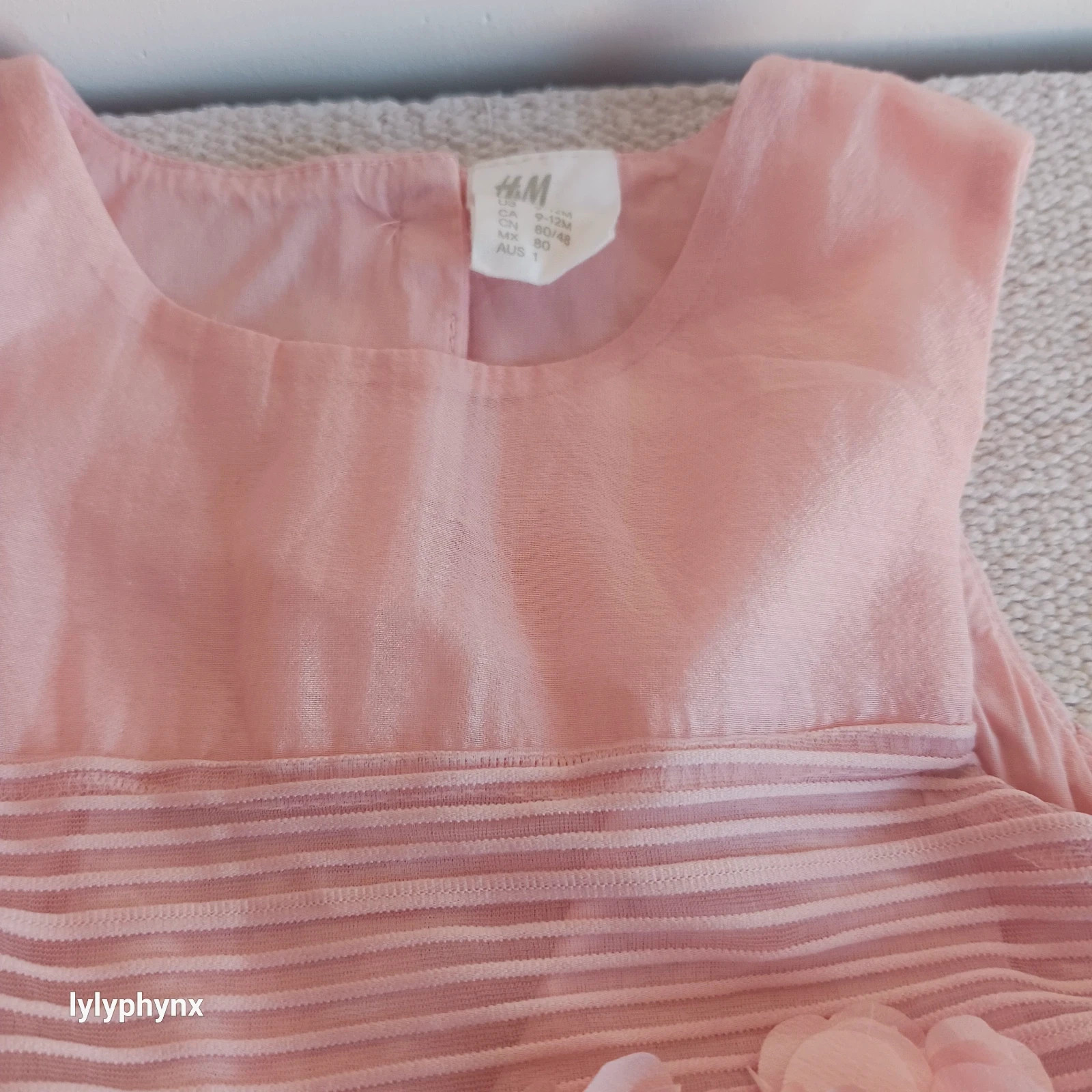 robe de cérémonie rose pâle H&M – H&M – taille 9-12 mois / 74 cm 4