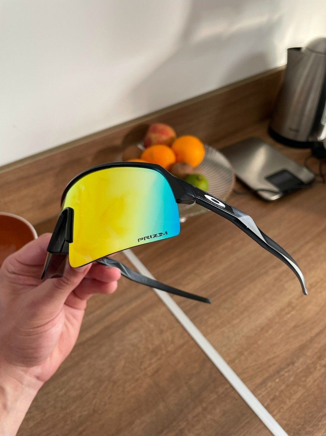 Lunettes de soleil sport miroir jaune 3