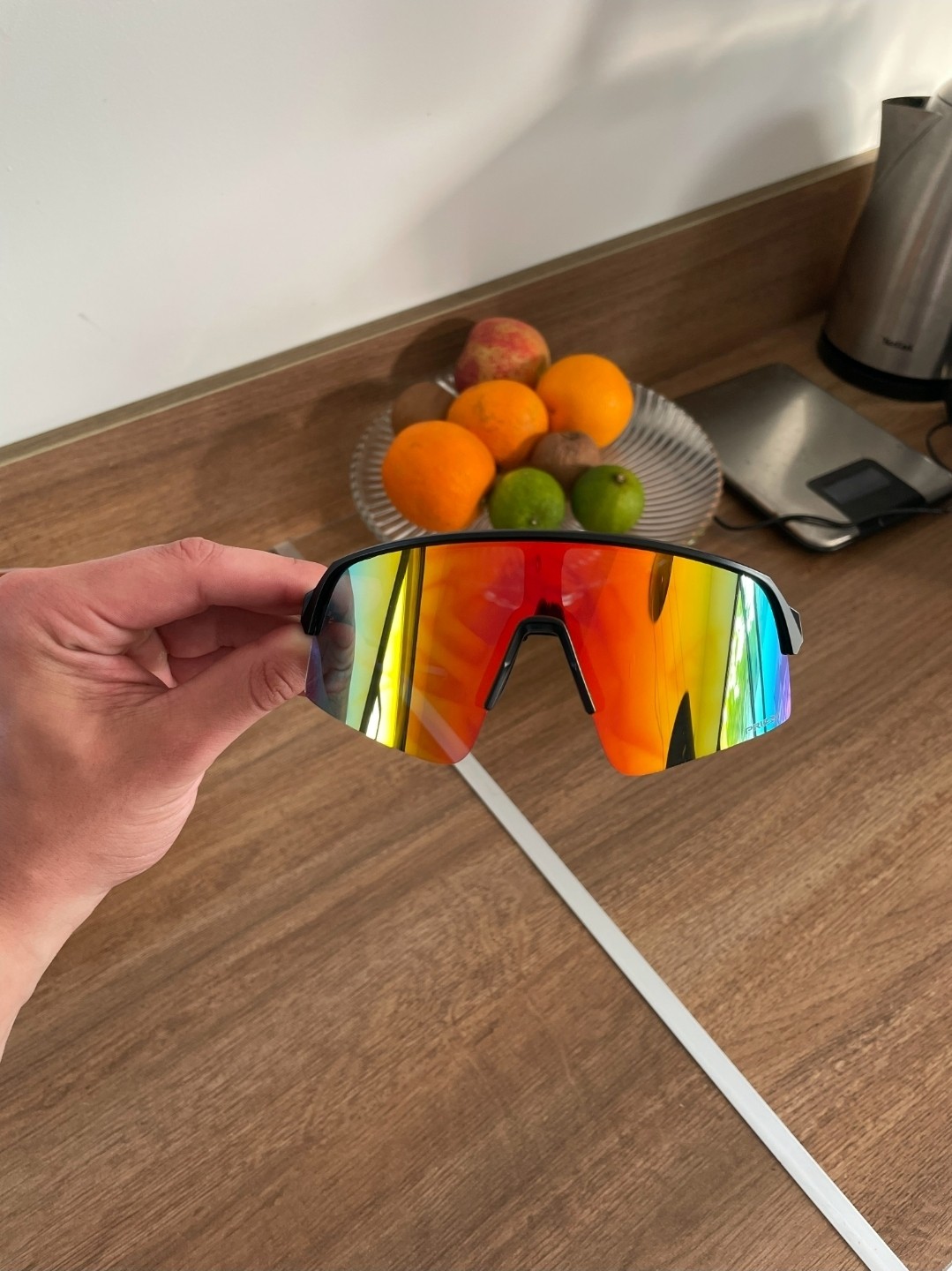 Lunettes de soleil sport miroir jaune 2