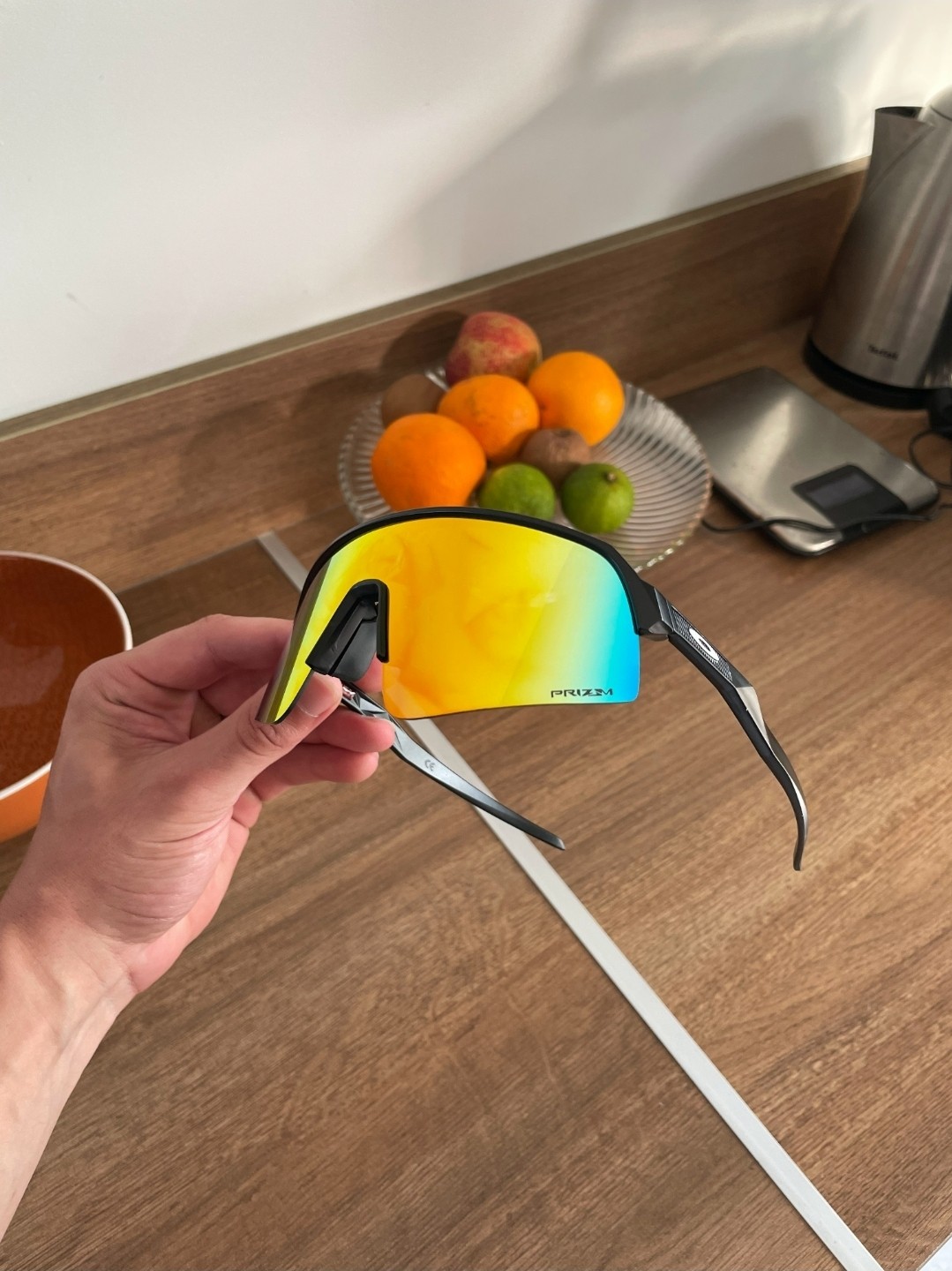 Lunettes de soleil sport miroir jaune