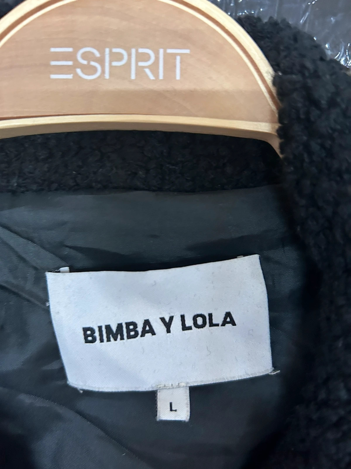 Abrigo negro pelo rizado Bimba y Lola – Bimba Y Lola – taille L / 40 / 12 2