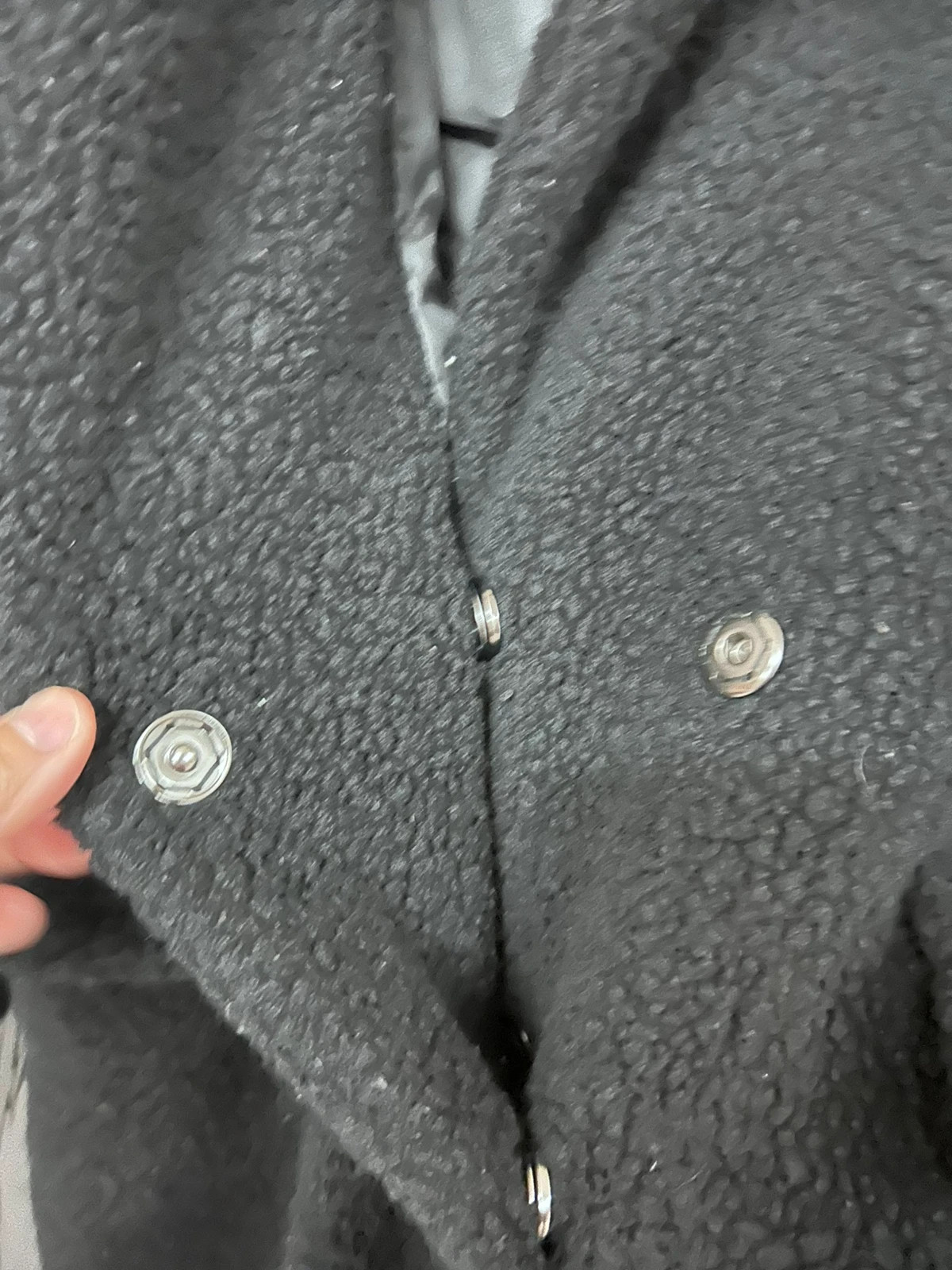 Abrigo negro pelo rizado Bimba y Lola – Bimba Y Lola – taille L / 40 / 12 5