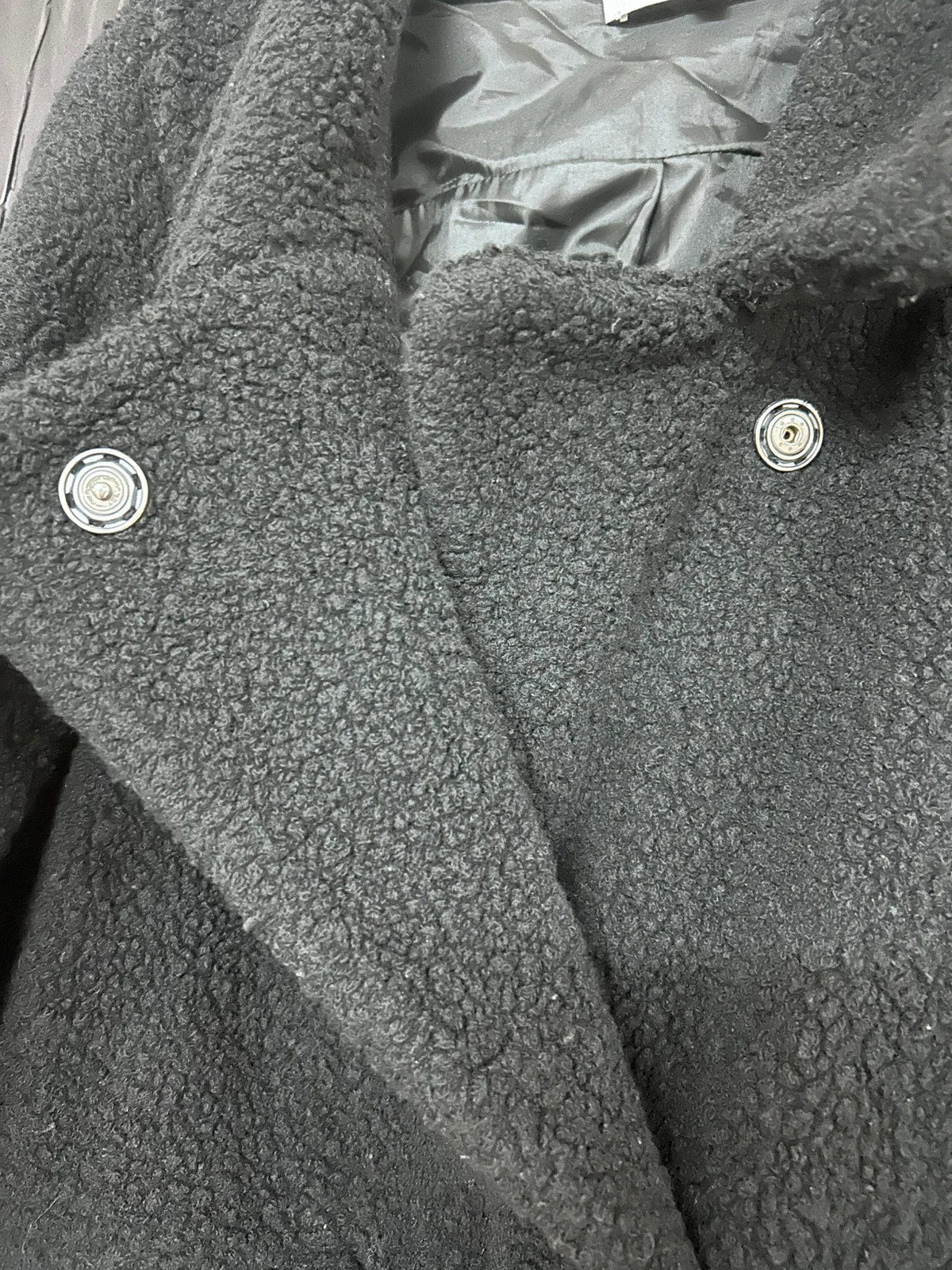 Abrigo negro pelo rizado Bimba y Lola – Bimba Y Lola – taille L / 40 / 12 4