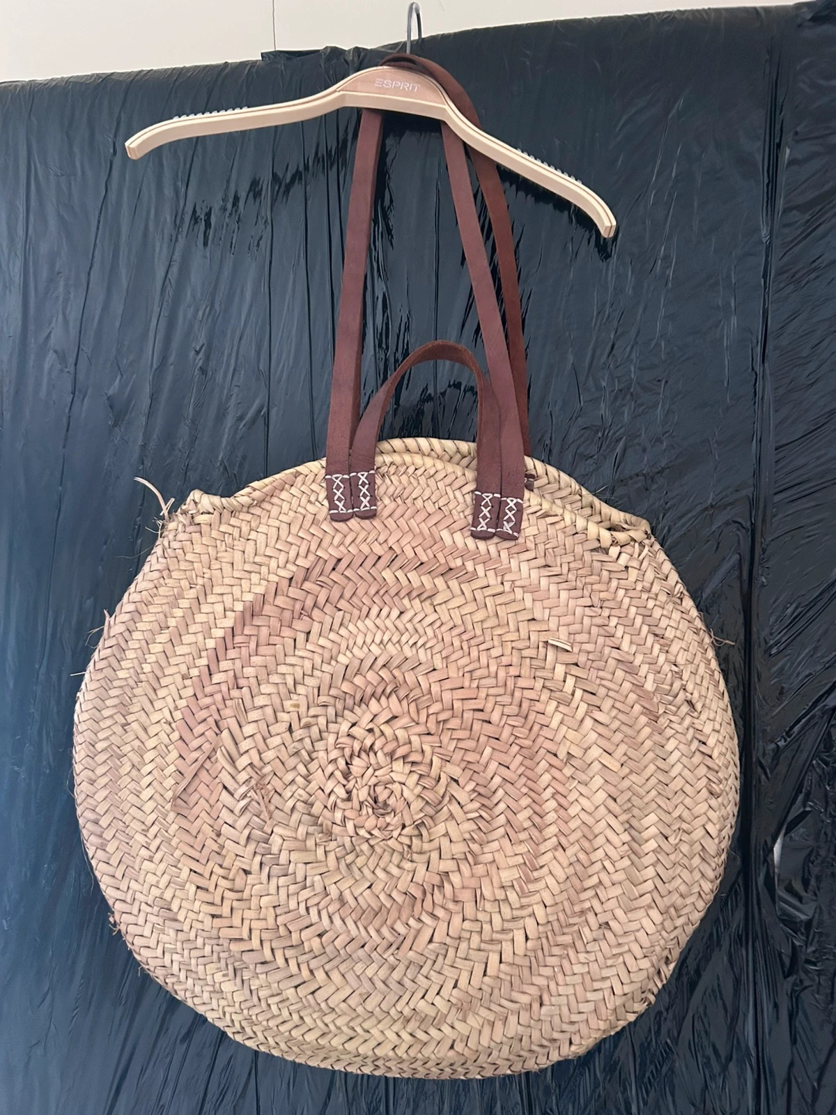 Bolso redondo paja