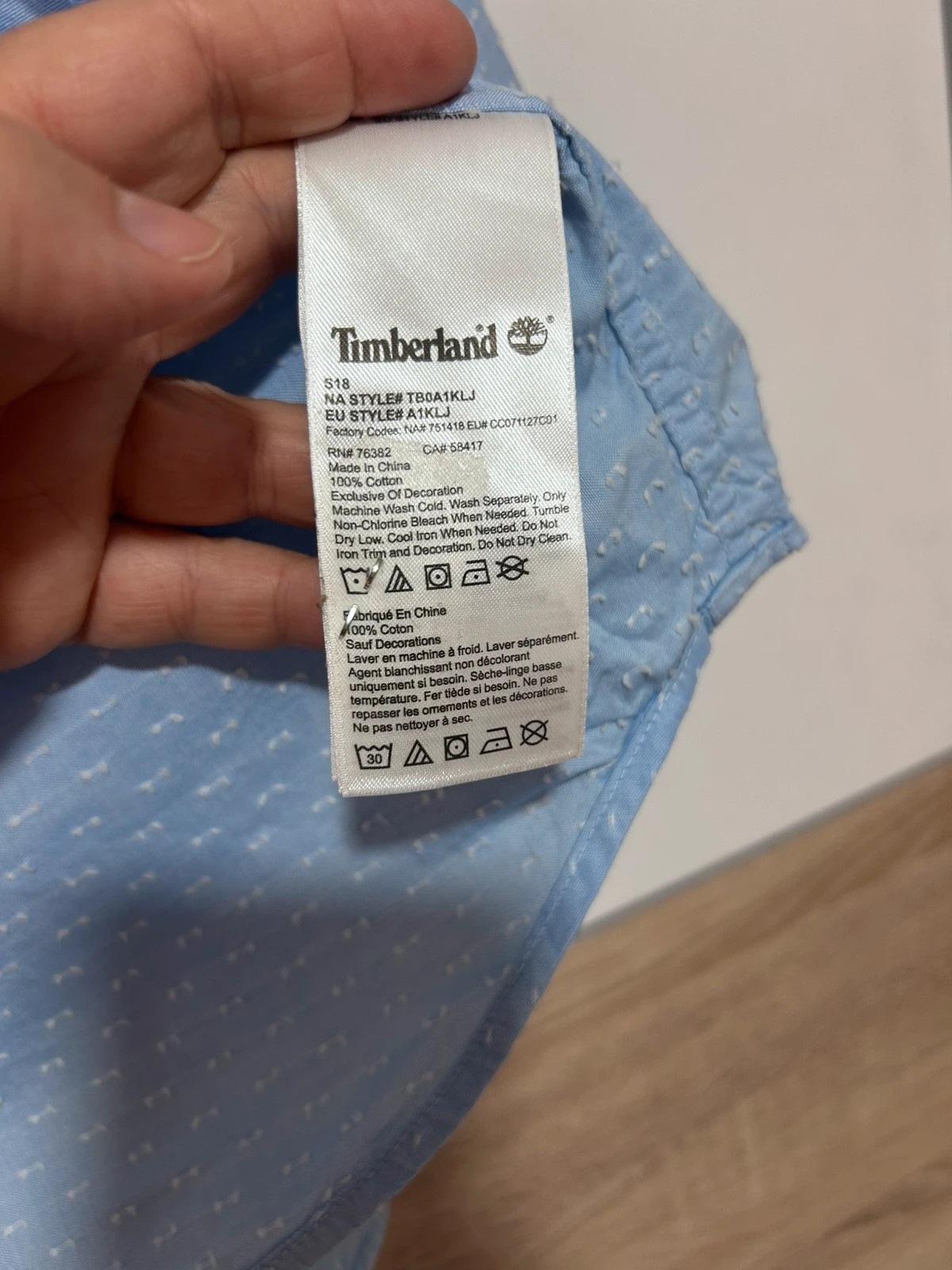 Camisa azul Timberland – Timberland – taille L 5