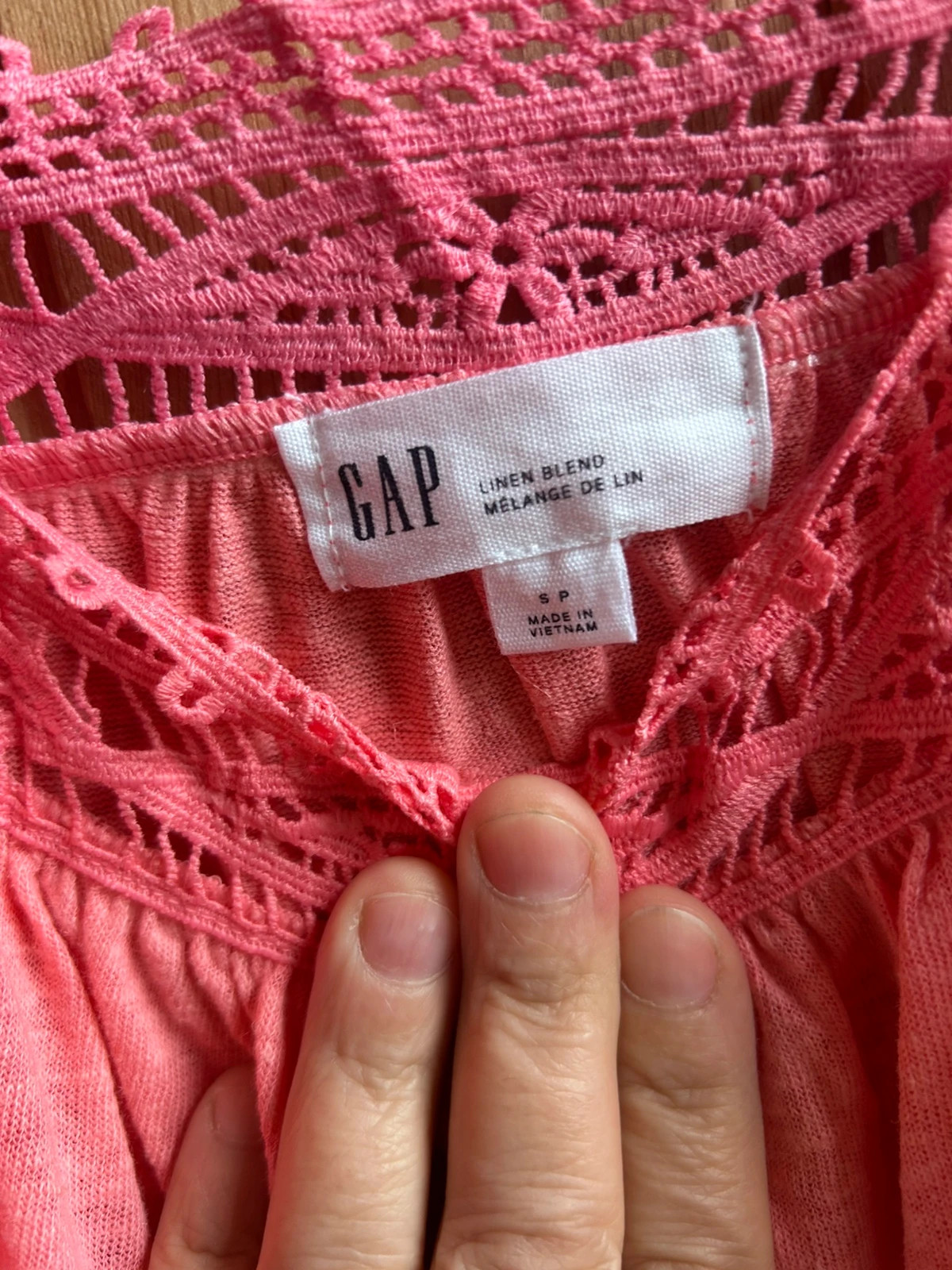 Camiseta rosa Gap crochet – GAP – taille S / 36 / 8 2