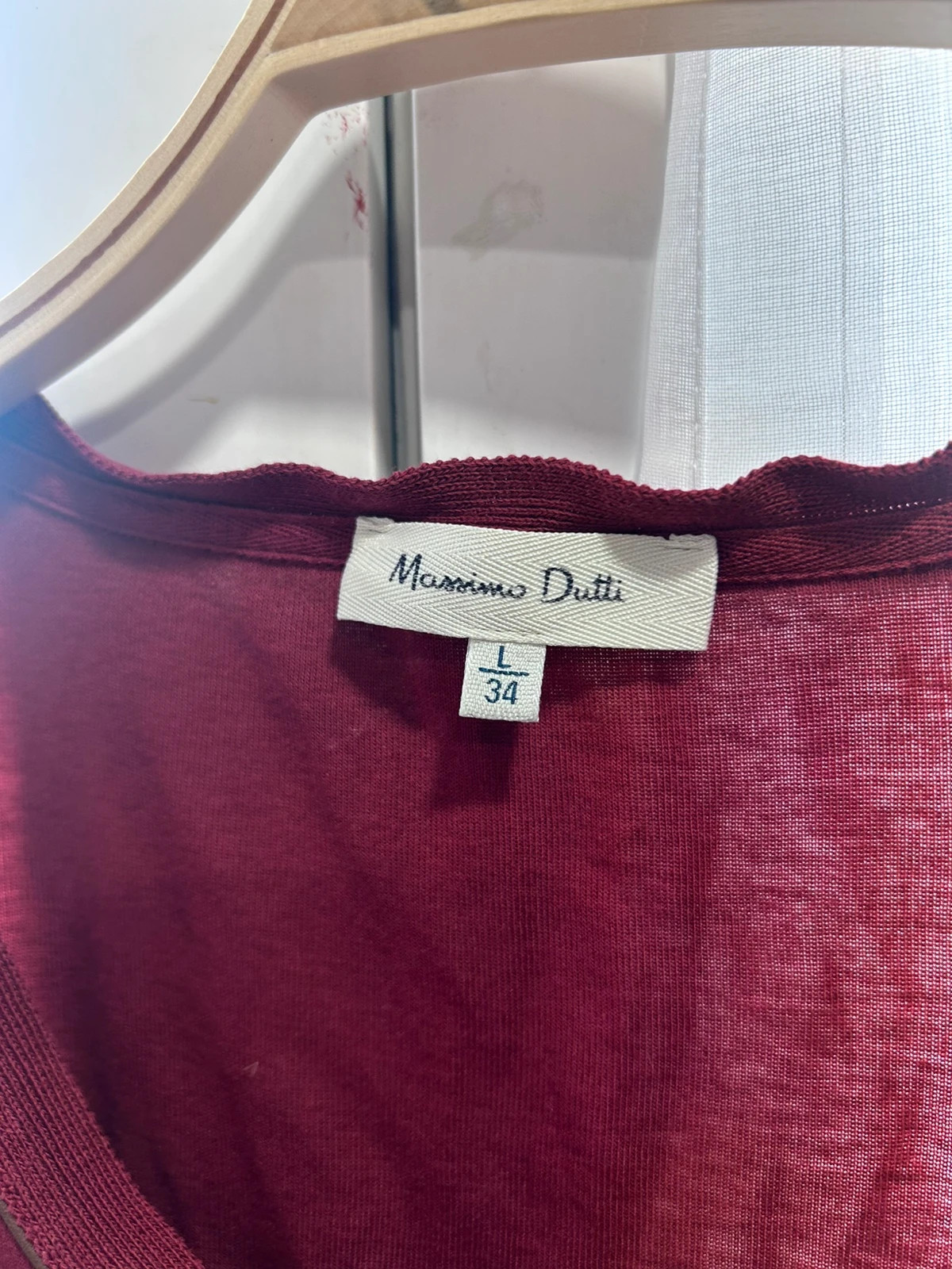 Camiseta burdeos Massimo Dutti L – Massimo Dutti – taille L / 40 / 12 2