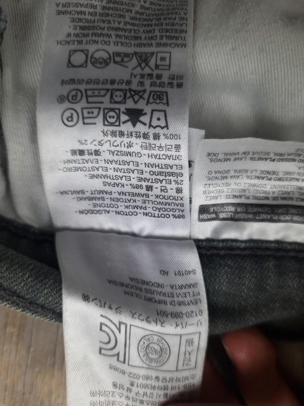 Jean slim Levi's 511 W34 L32 gris – Levi's – taille 44 7