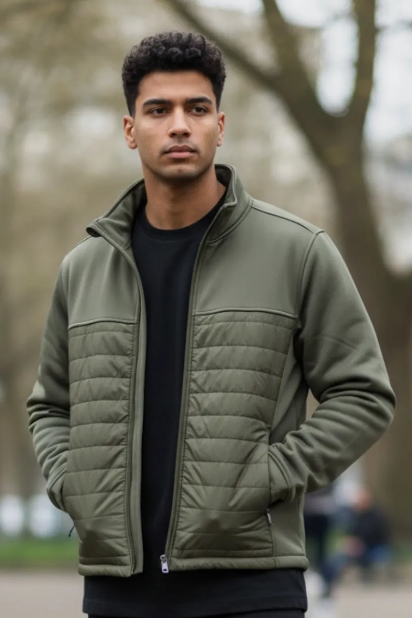 Veste épaisse matelassé kaki taille L – Sans marque – taille L 3