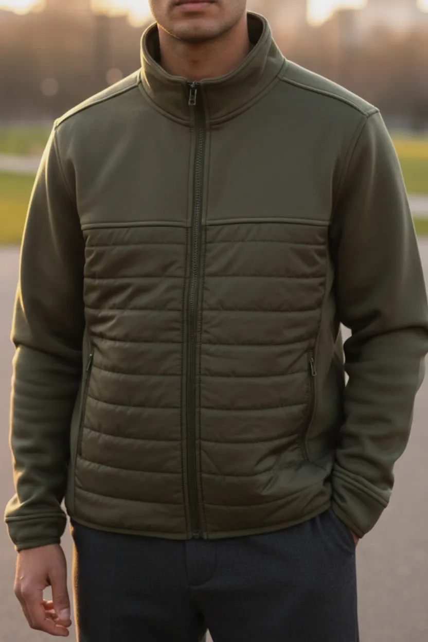 Veste épaisse matelassé kaki taille L – Sans marque – taille L 2