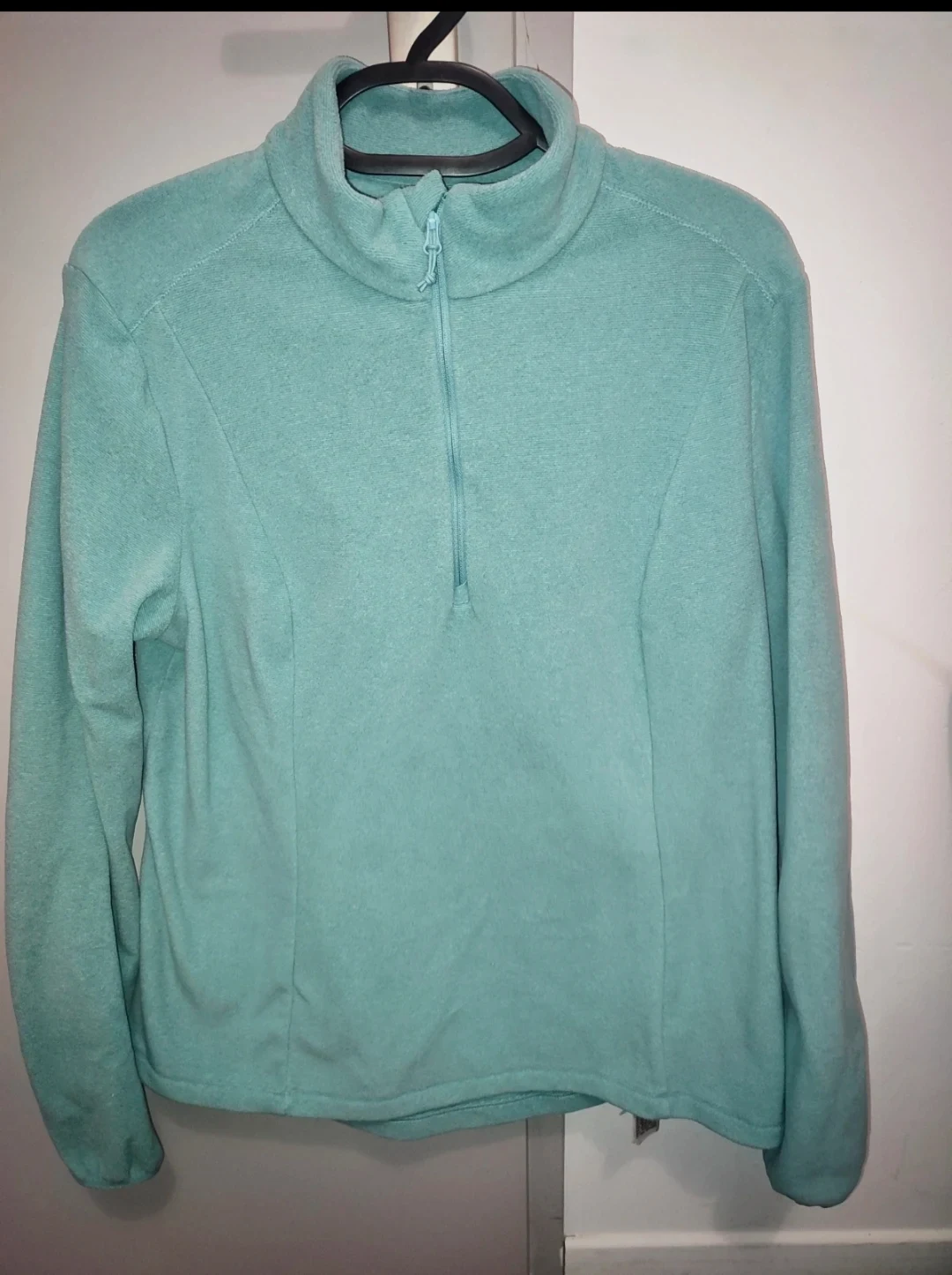 Polaire Quechua demi-zip turquoise