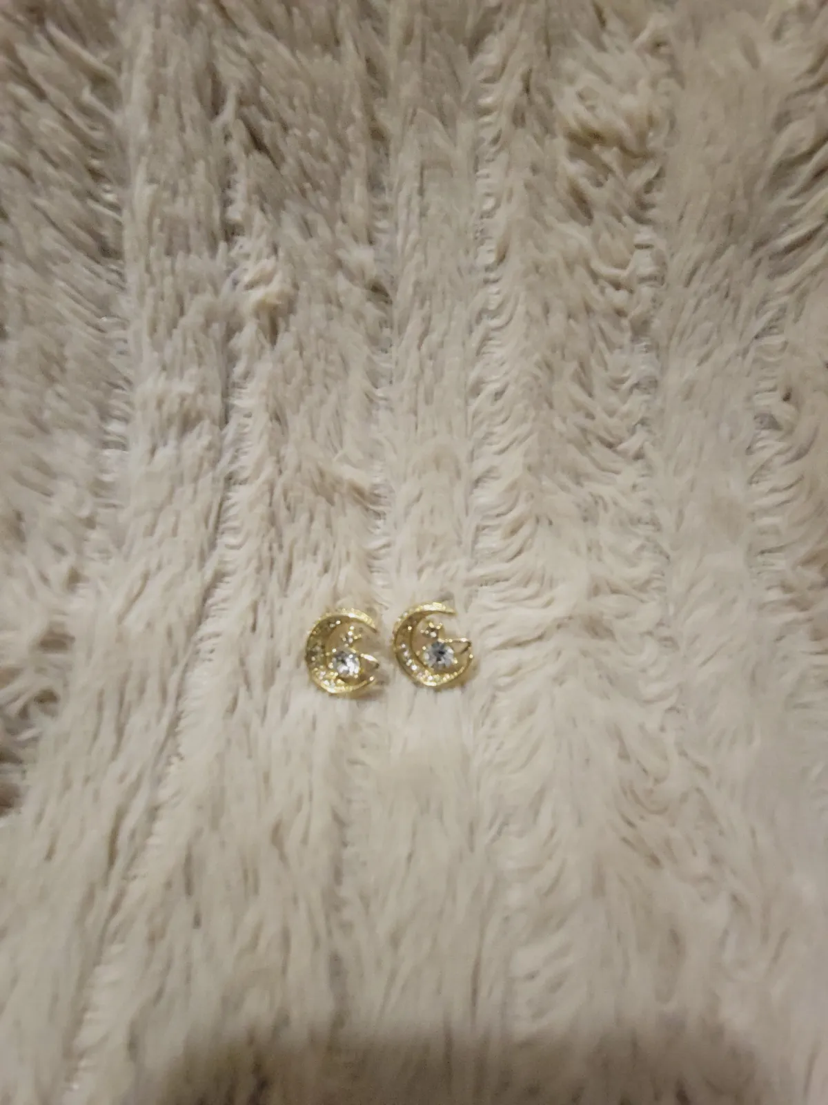 Boucles d'oreilles puces croissant de lune dorées – Vivienne Westwood – taille Taille unique 3