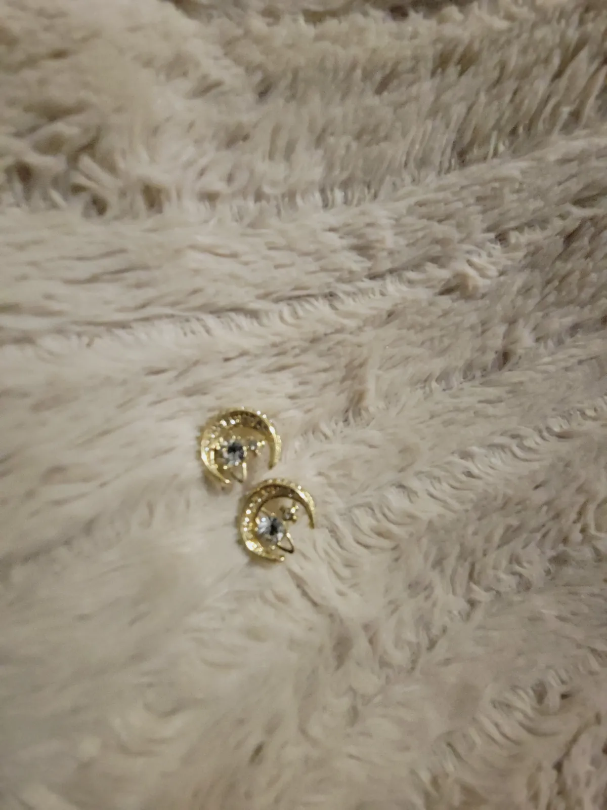 Boucles d'oreilles puces croissant de lune dorées – Vivienne Westwood – taille Taille unique 2