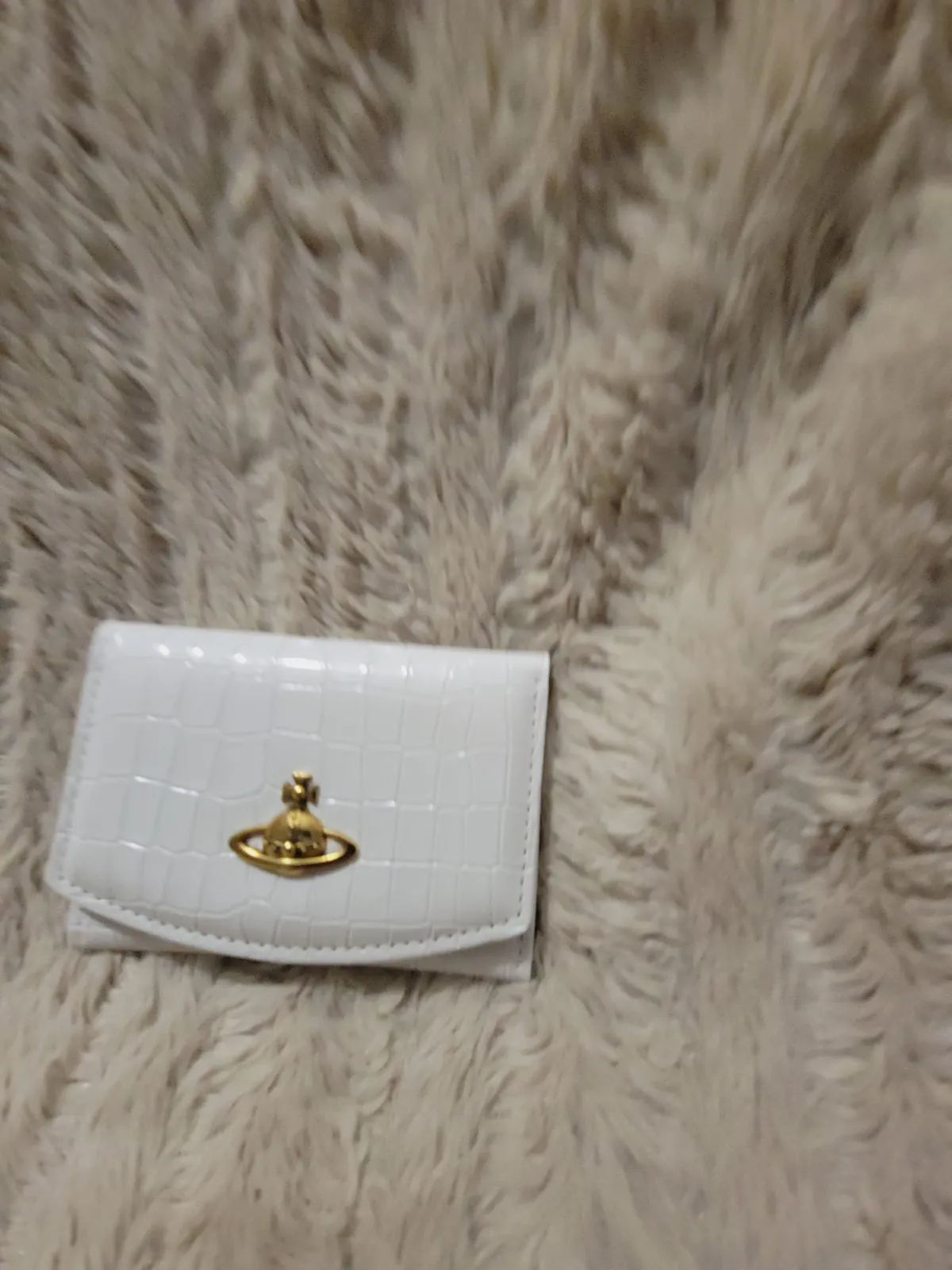 Portefeuille Vivienne Westwood en cuir effet crocodile blanc – Vivienne Westwood – taille Taille unique 3