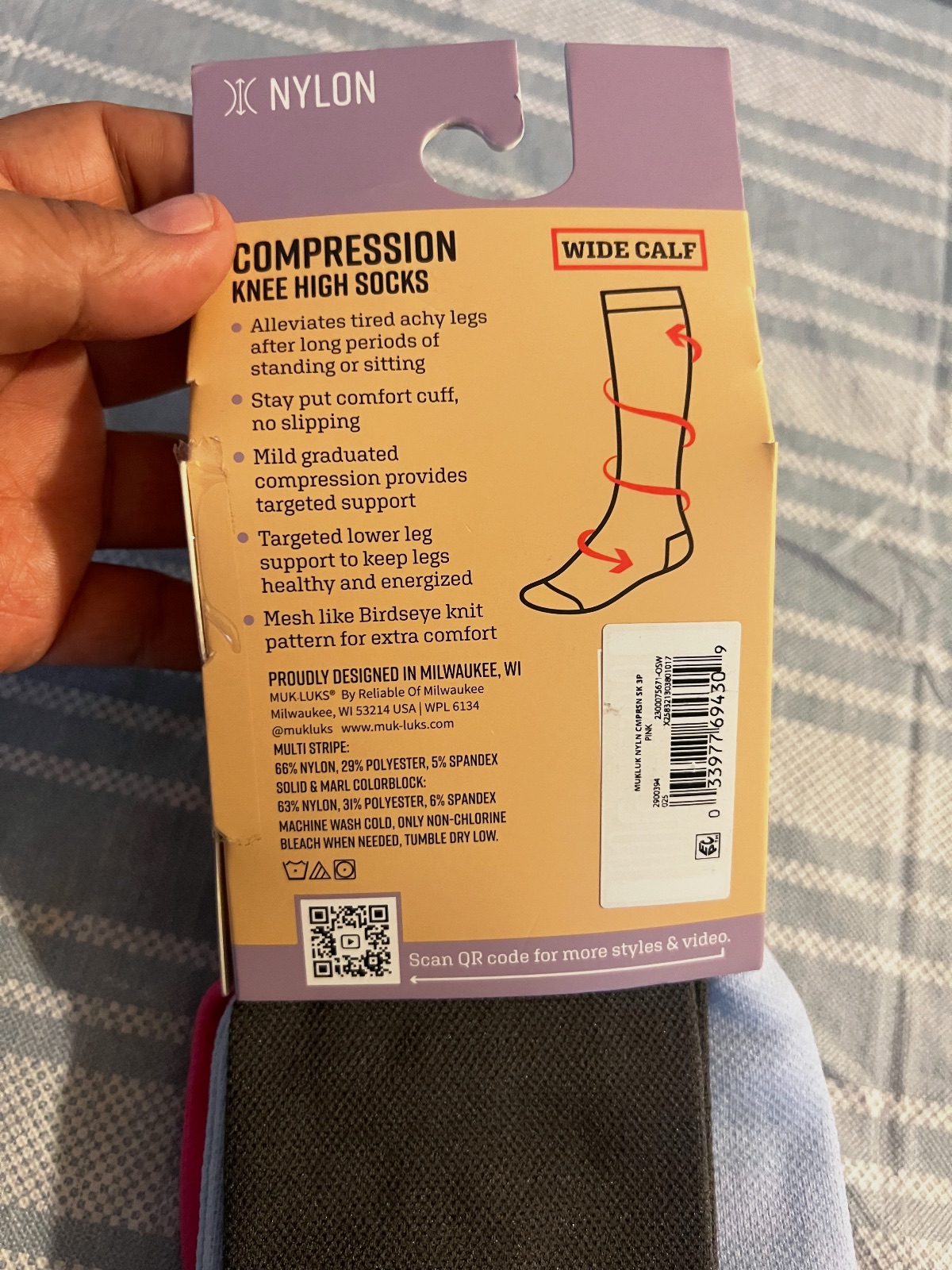 Muk Luks Compression Knee-High Socks Pack – Muk Luks – taille Taille unique 5
