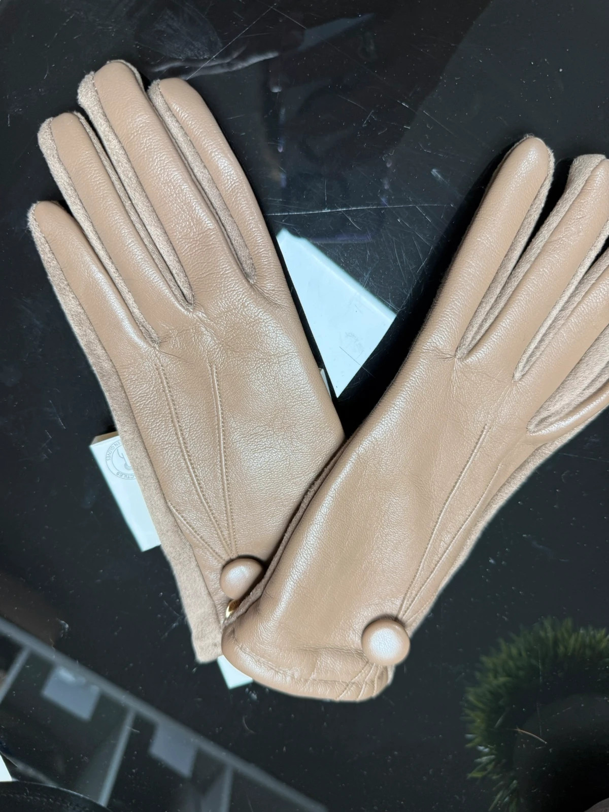 Guantes de Piel y Ante Gérard Pasquier Taupe Talla M (Nuevos) – Gerard Pasquier – taille M 2