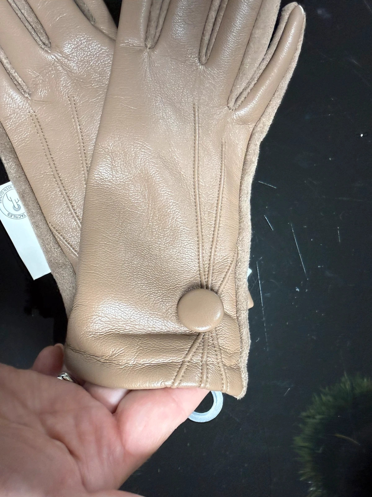 Guantes de Piel y Ante Gérard Pasquier Taupe Talla M (Nuevos) – Gerard Pasquier – taille M 5