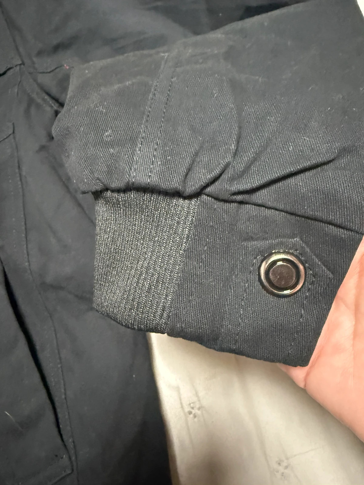 Chaqueta militar negra estilo utilitario forro cuadros mujer – sin marca – taille L / 40 / 12 4