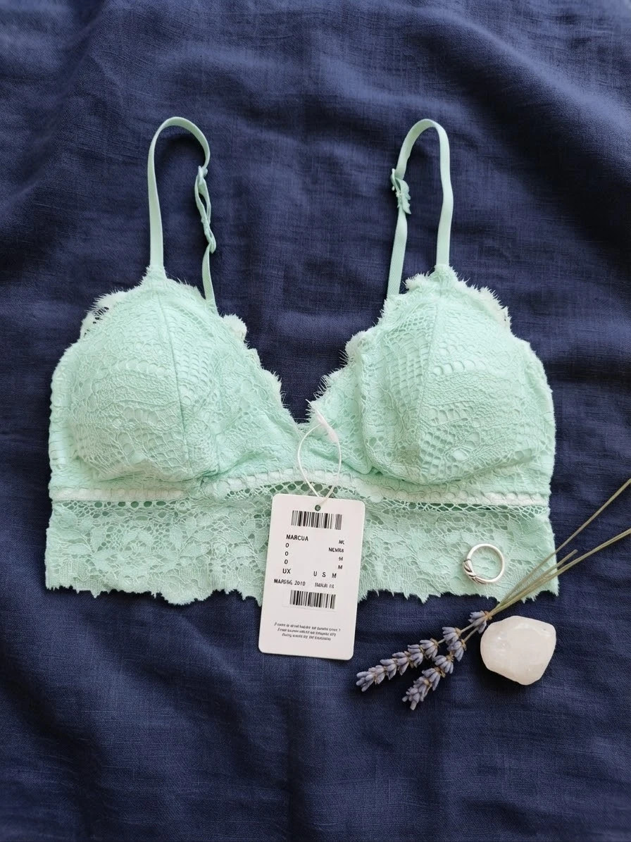 Bralette de encaje verde menta Promise Talla M Nuevo