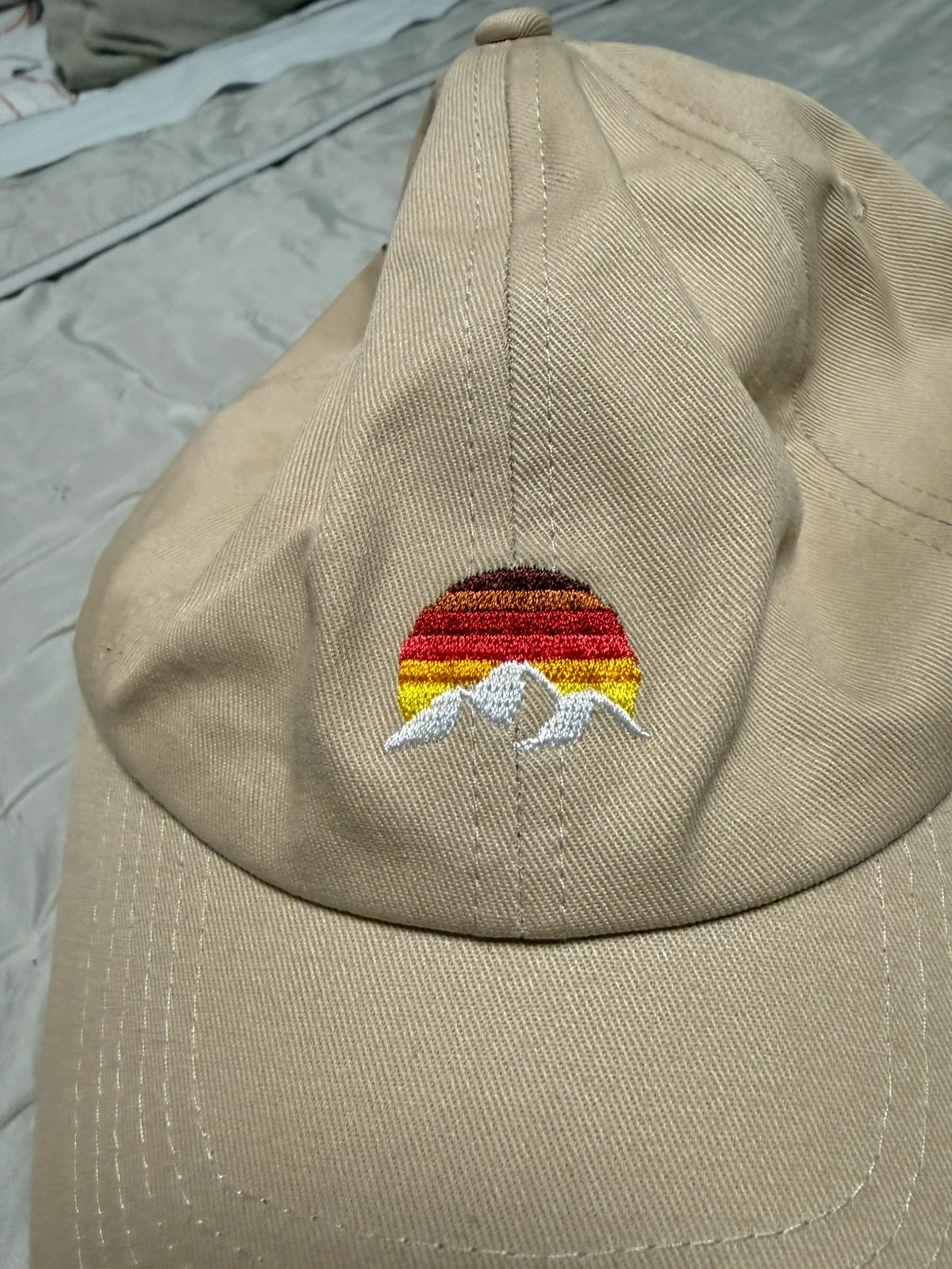 Gorra beisbol beige bordada montañas y sol – welk – taille Taille unique 3