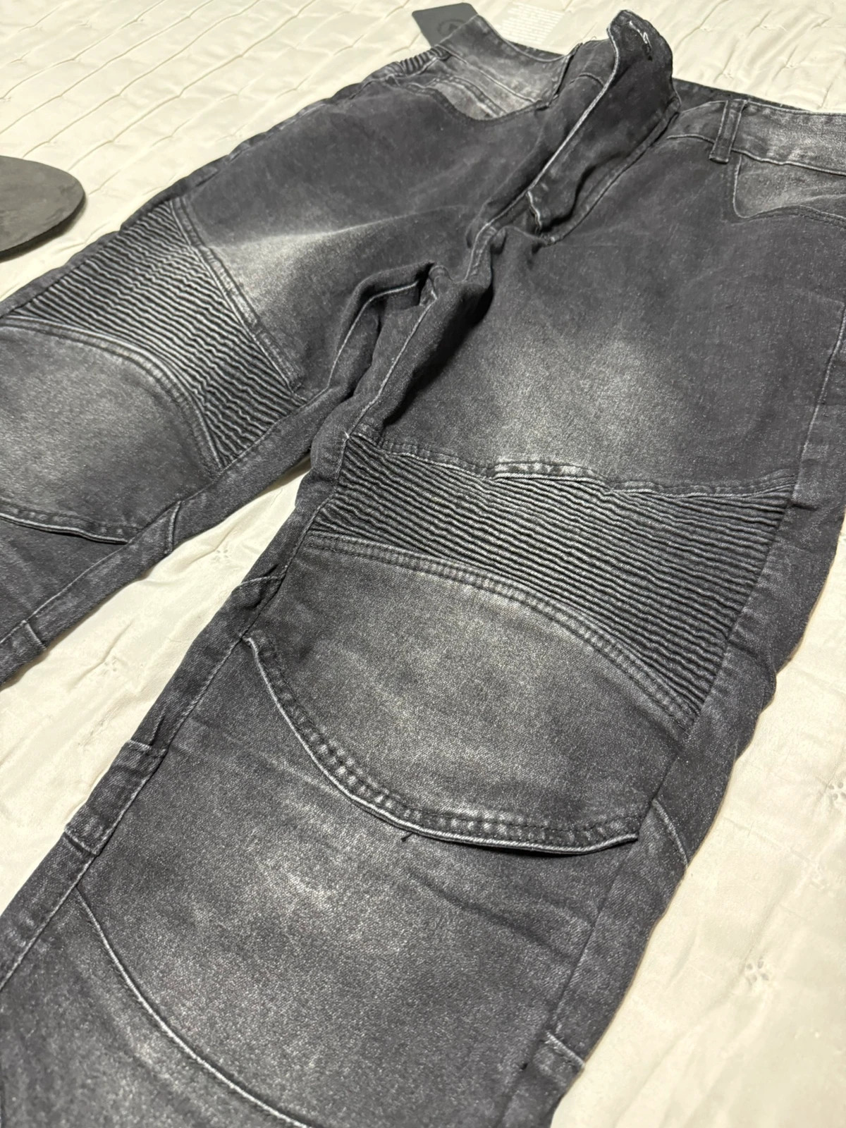 Pantalón vaquero moto biker Voléro gris oscuro protecciones nuevo – volero – taille L 3