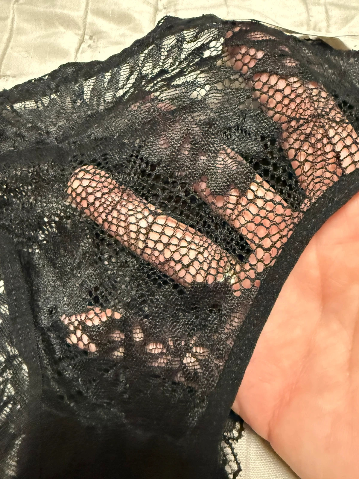 Braguita de encaje negro Jean-Louis Scherrer Talla XL Nuevo – Jean-Louis Scherrer – taille XL / 42 / 14 3