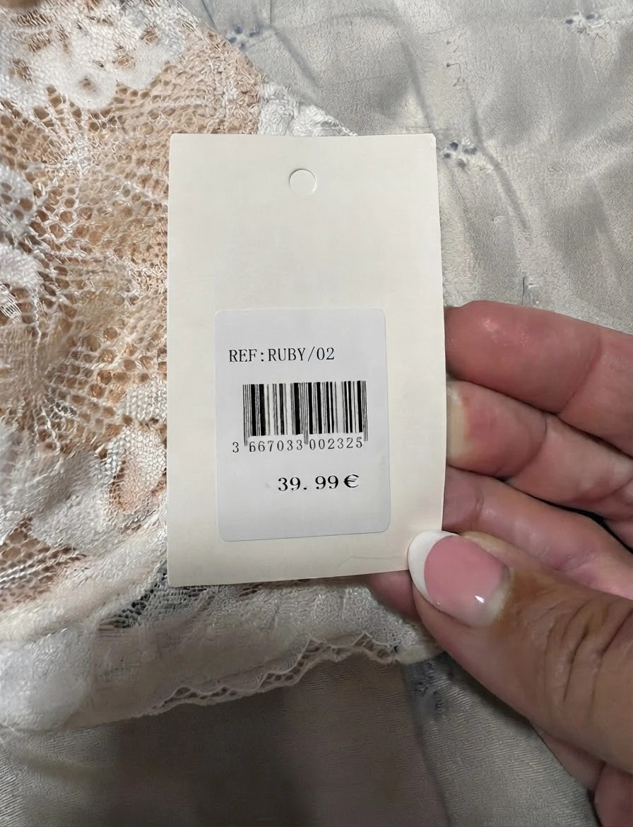 Conjunto lencería nuevo Jean-Louis Scherrer encaje blanco y nude Etiquetas – Jean-Louis Scherrer – taille 95B 5