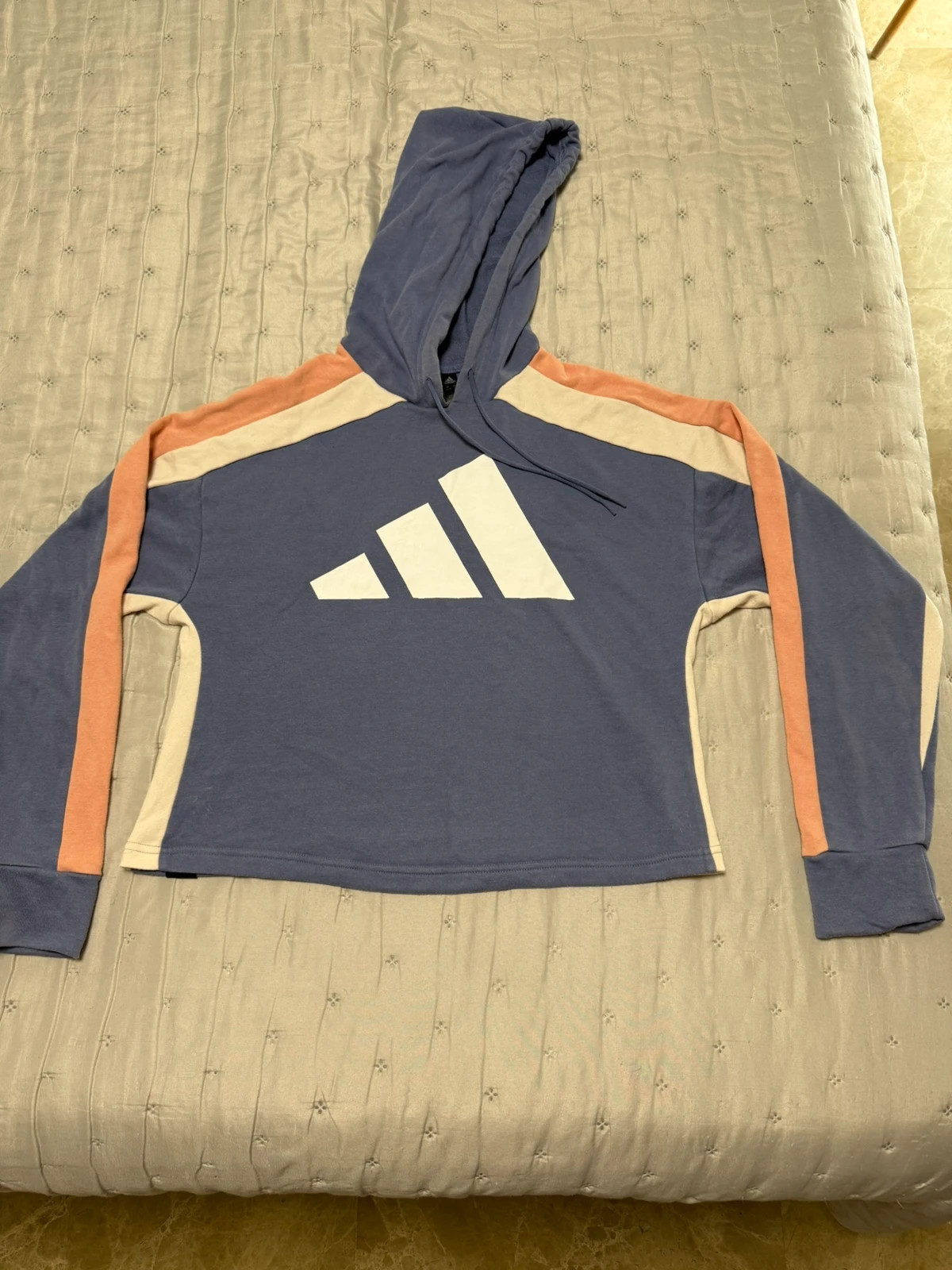Sudadera corta Adidas tricolor con capucha – adidas – taille S / 36 / 8 2