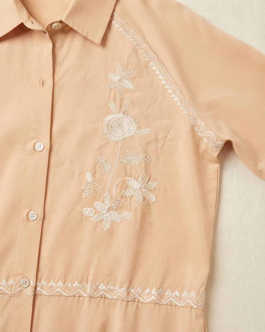 Chaqueta estilo boho en tono msrrron claro – selly – taille M / 38 / 10 4