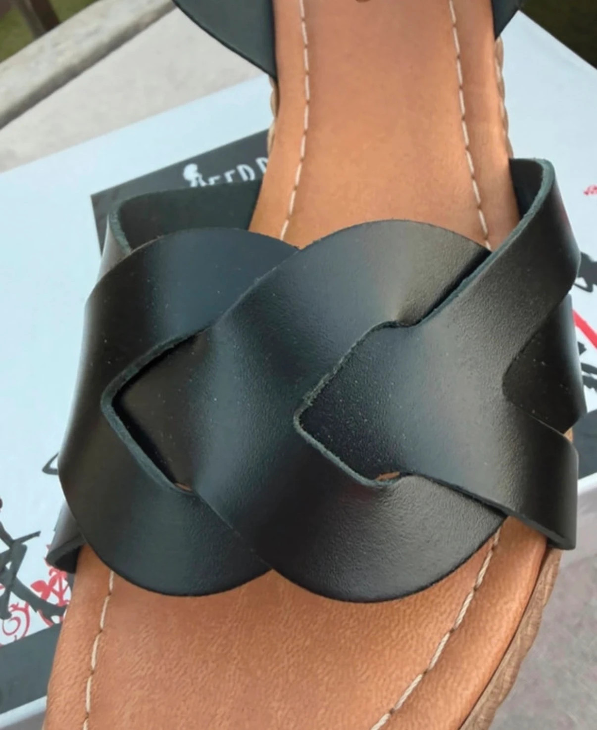 Sandalias de cuña efecto yute negras – Lora Ferres – taille 38 4