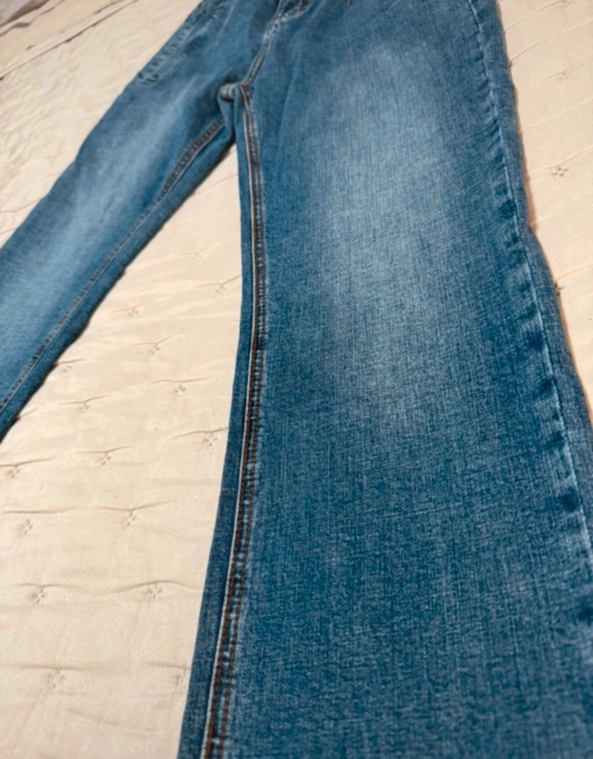 Vaquero desgastado y con Pinzas traseras – Little Miss – taille S / 36 / 8 3