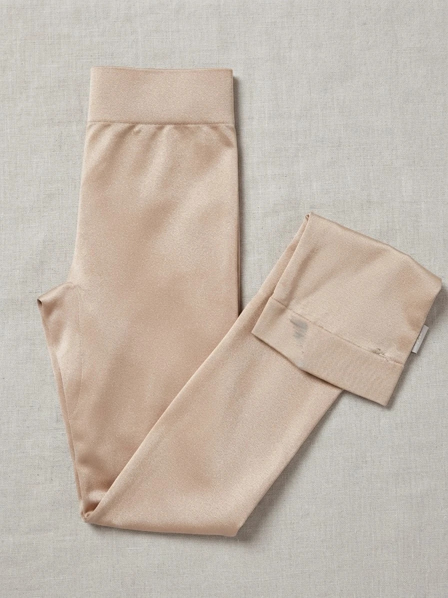 Leggings dorados brillantes con cintura alta – Sarah Pacini – taille M / 38 / 10