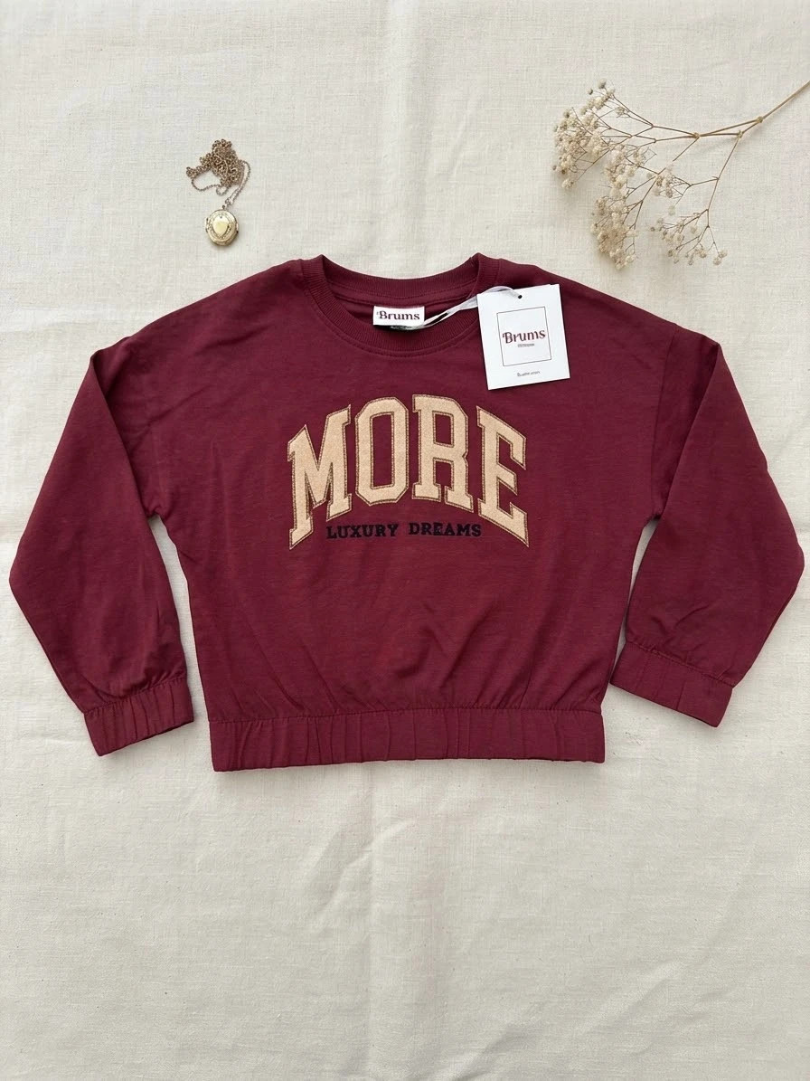 Sudadera burdeos Brums "More Luxury Dreams" Nueva niña