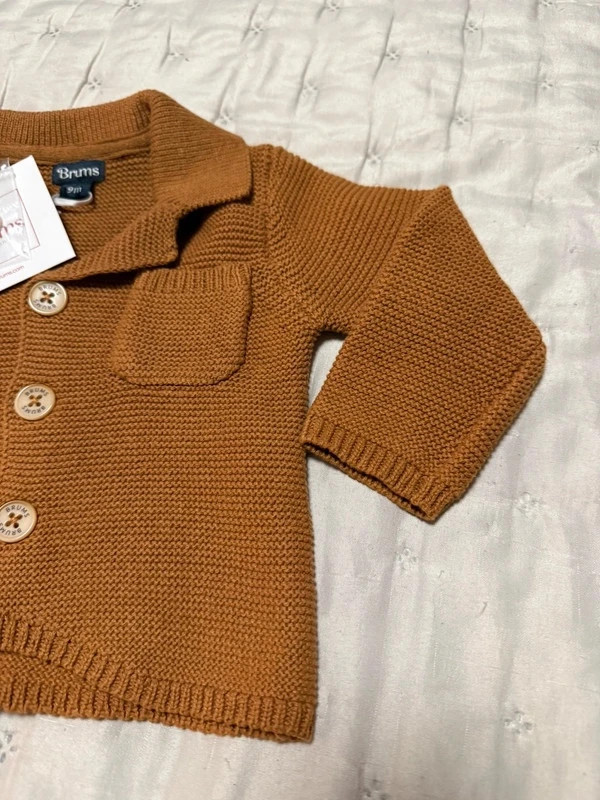 Cárdigan de punto marrón Brams Milano 9 meses (Nuevo) – Brums – taille 9-12 mois / 74 cm 5