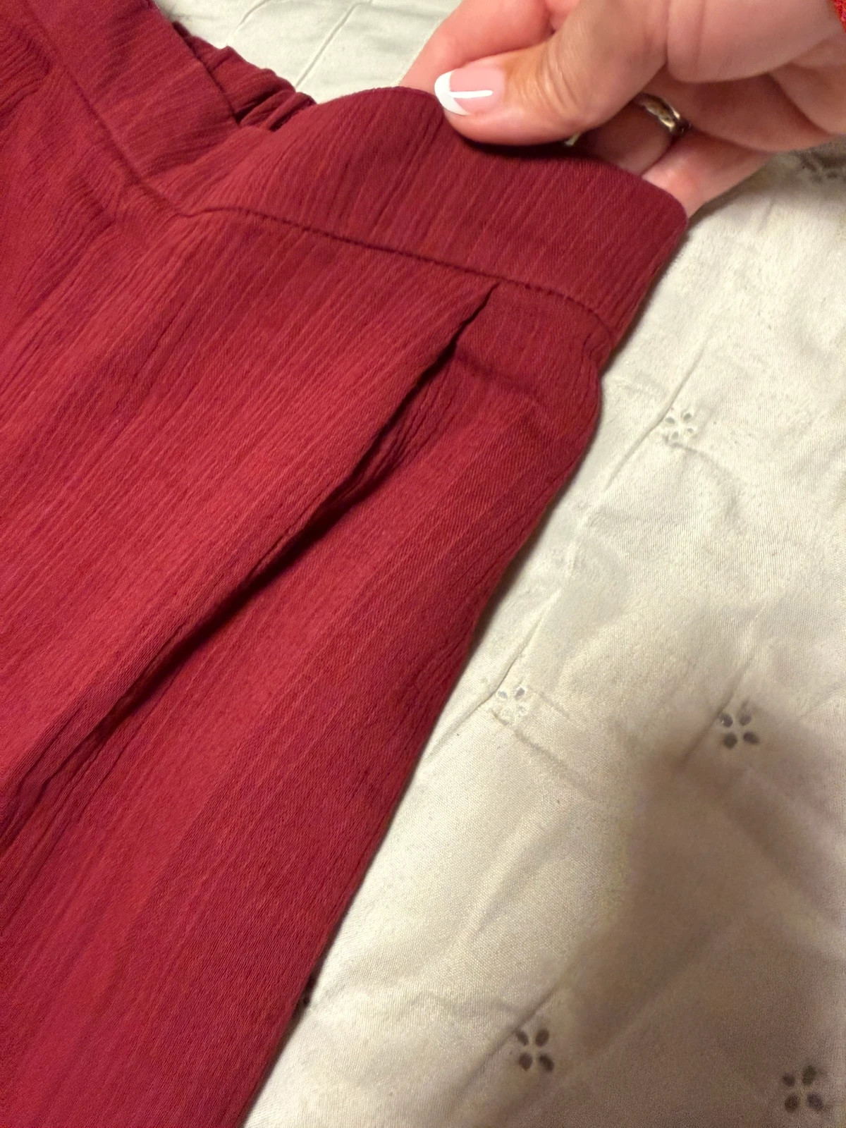 Pantalón palazzo / fluido de color burdeos talla 12 Años – Laormiga – taille 12 ans / 152 cm 5