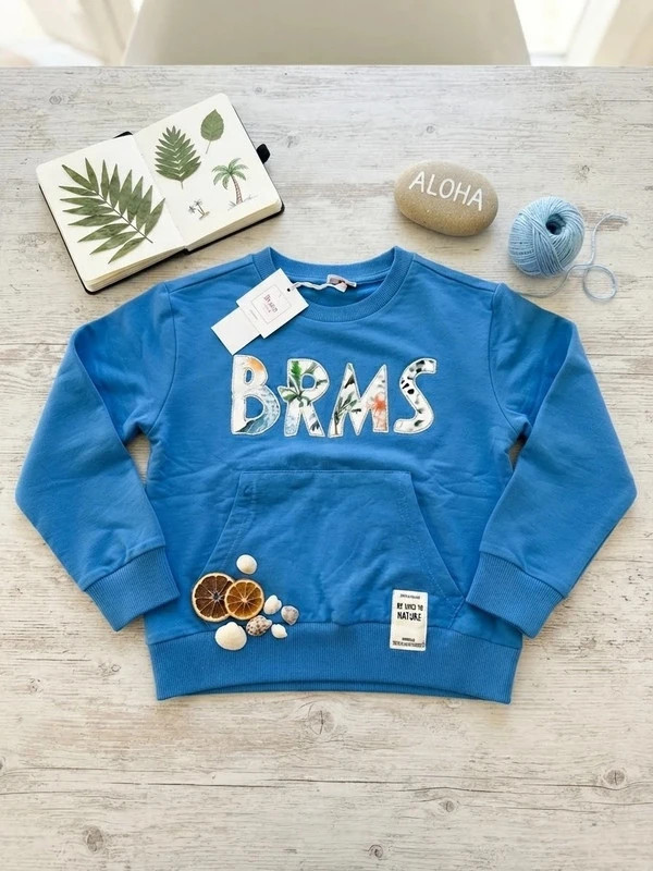 Sudadera azul Brams Miland tropical nueva tala 8 años