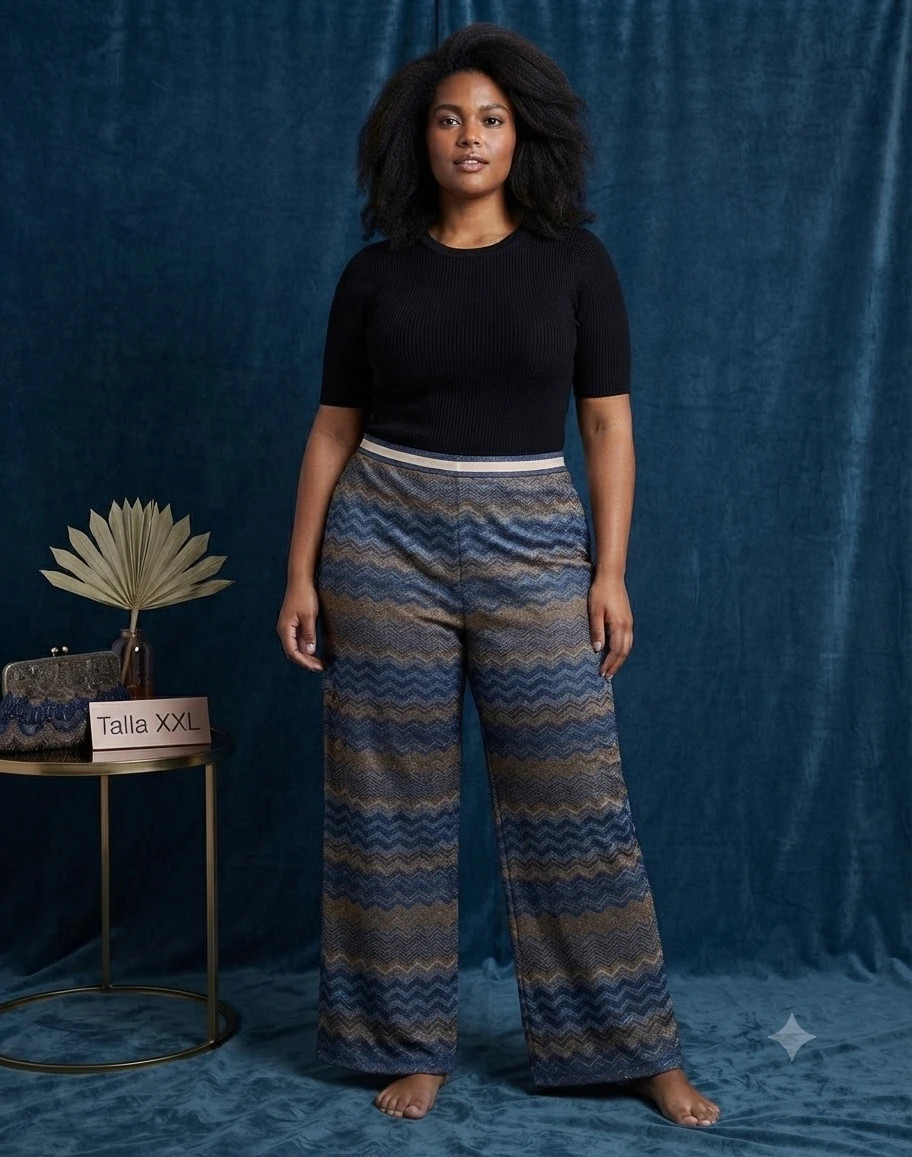 Pantalón palazzo muñir talla XXL – Captain Tortue – taille XXL / 44 / 16 2
