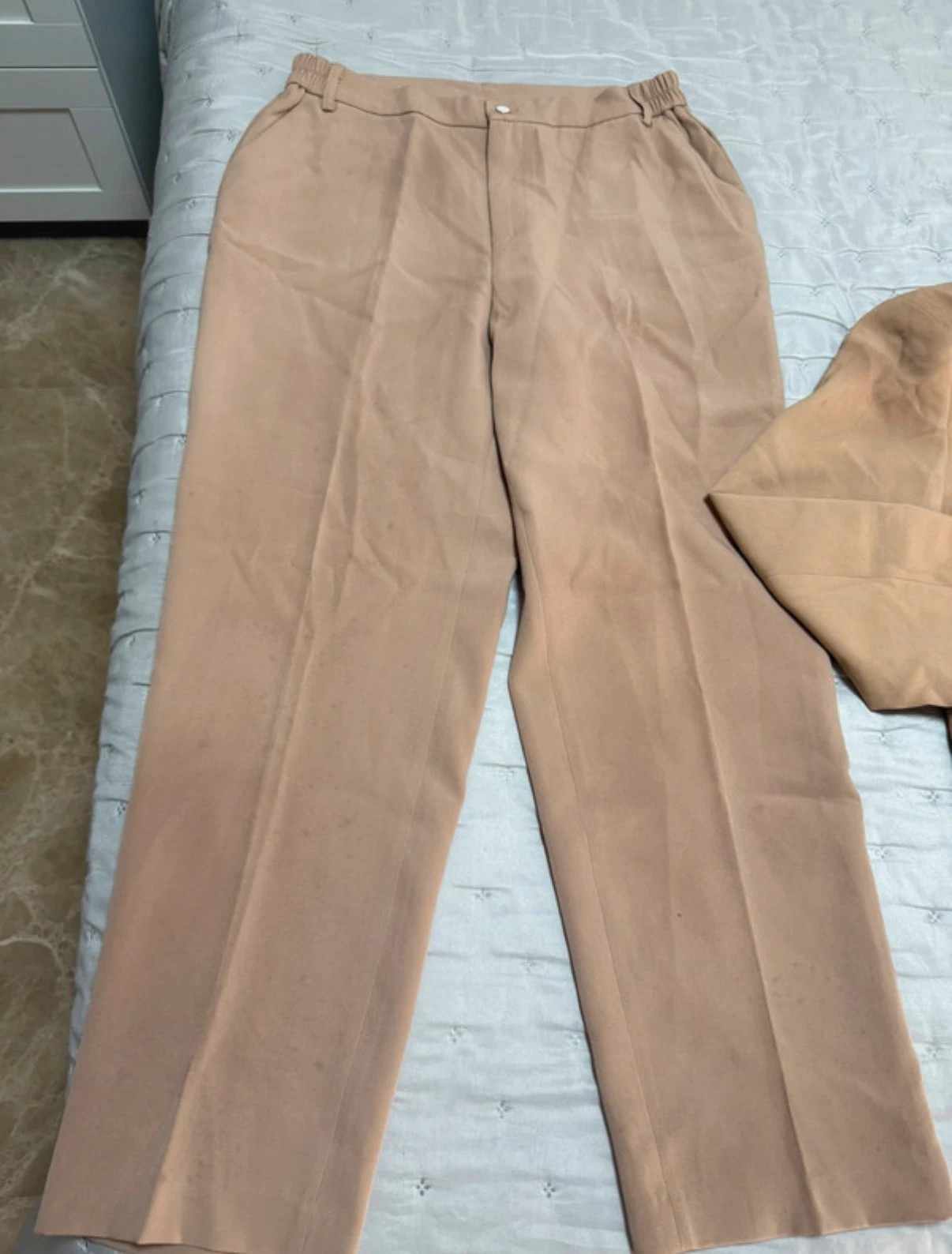 Traje chaqueta de mujer en color beige talla XXL – taille XXL / 44 / 16 3