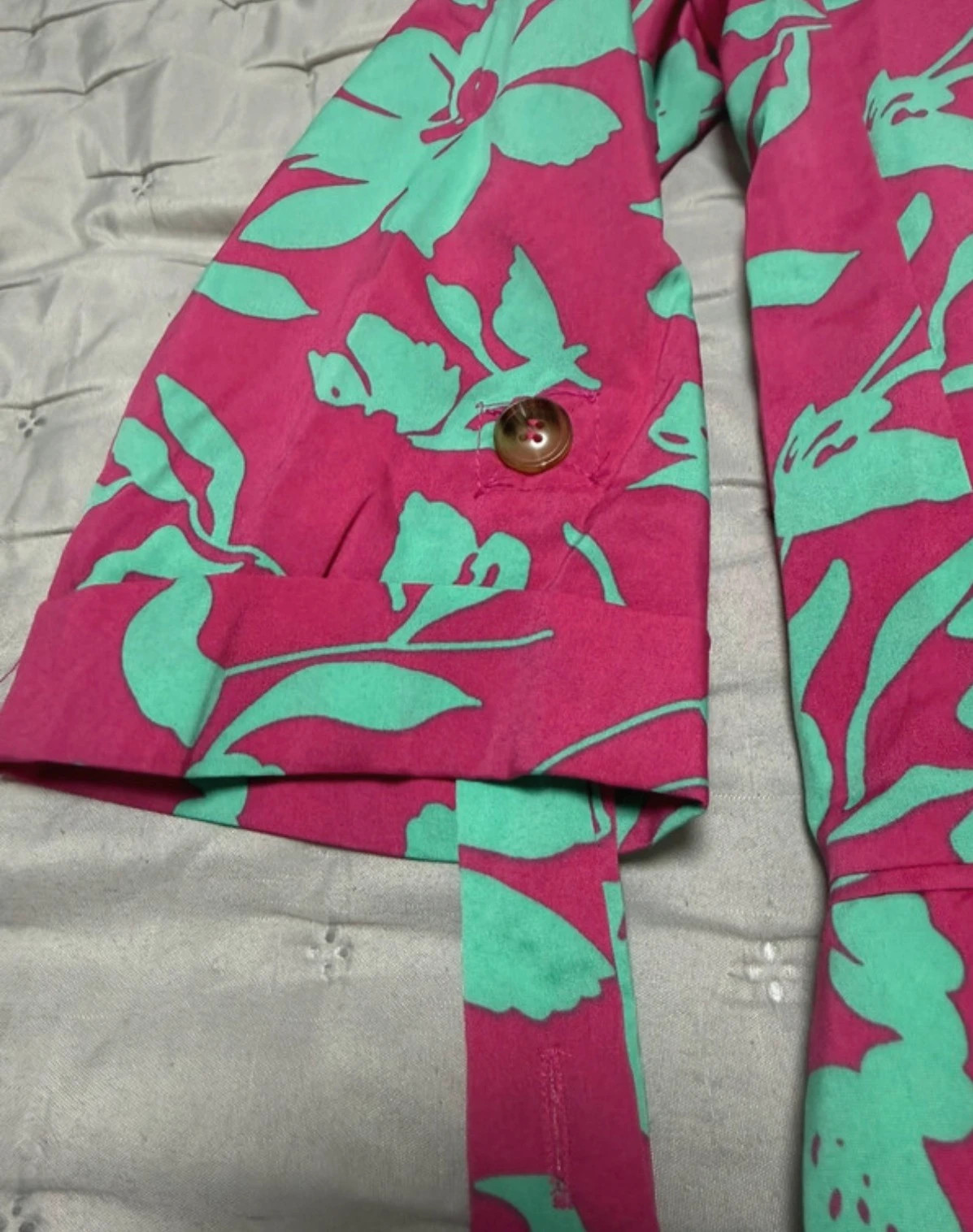 Blazer floral en fucsia y verde menta talla M – Melya Melody – taille M / 38 / 10 4