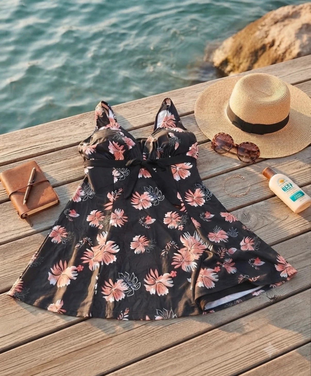 Bañador con vestido (short incorporado) talla L – Ecupper – taille L / 40 / 12